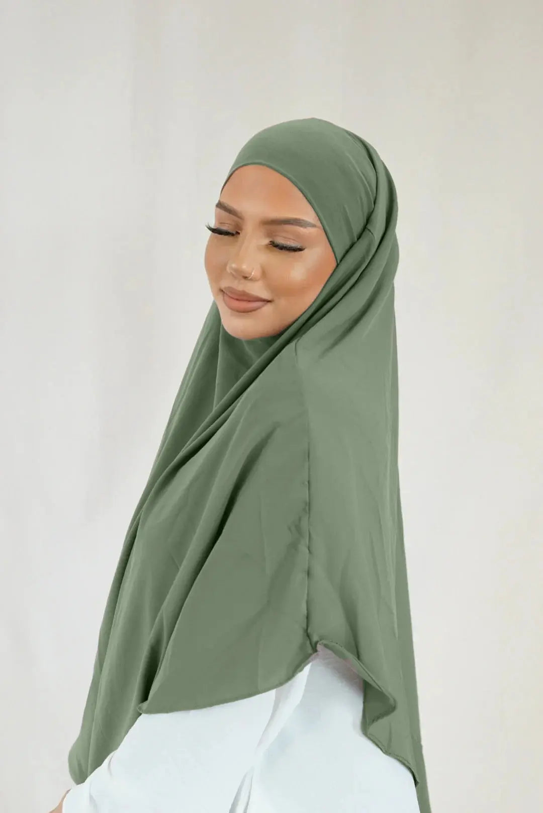 Short Khimar - Olive Losyana.Shop