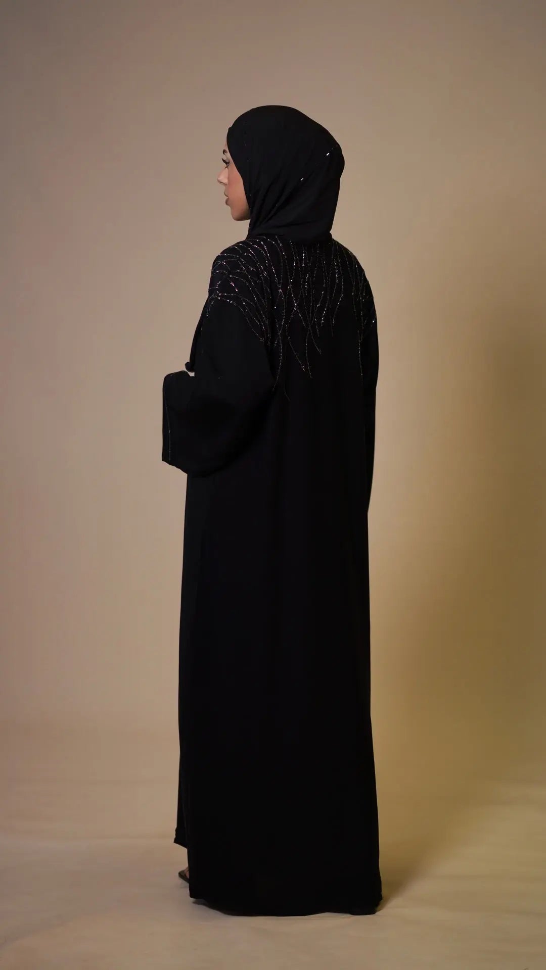 Emirate abaya- black Losyana.Shop