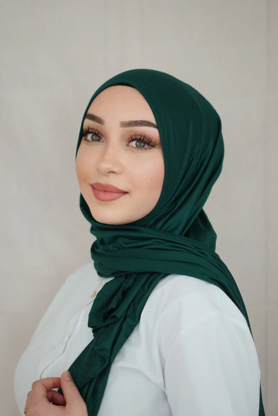 Jersey Hijab to go - dark green Losyana.Shop