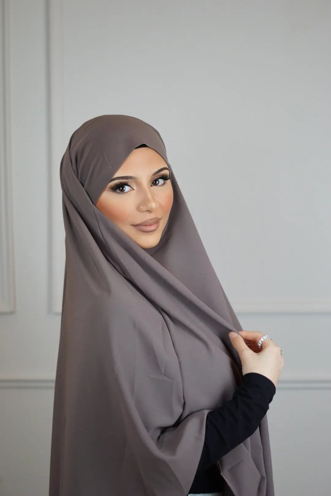 Khimar Medina Silk - Mocca Brown Losyana.Shop