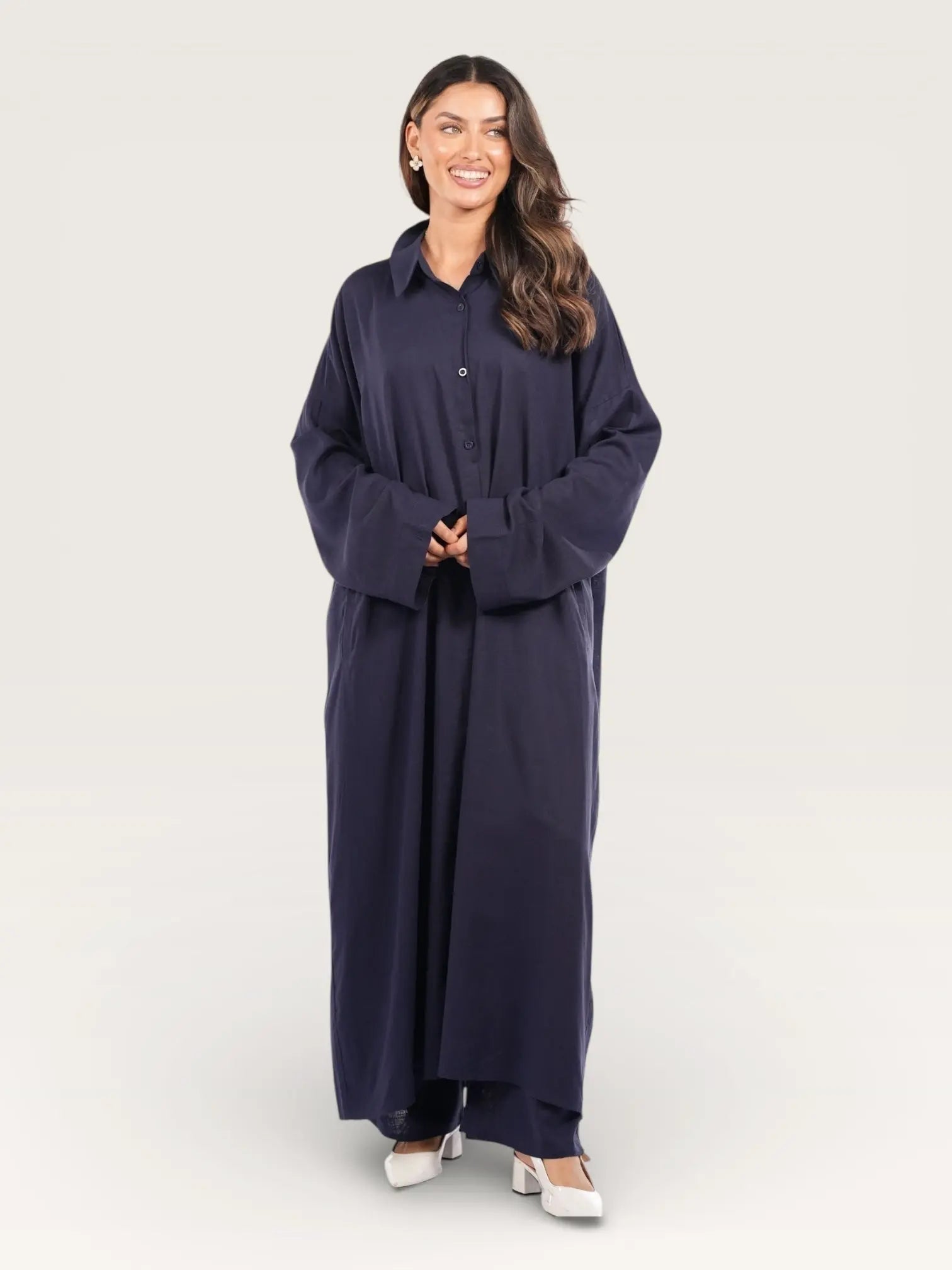 palma linen set - navy