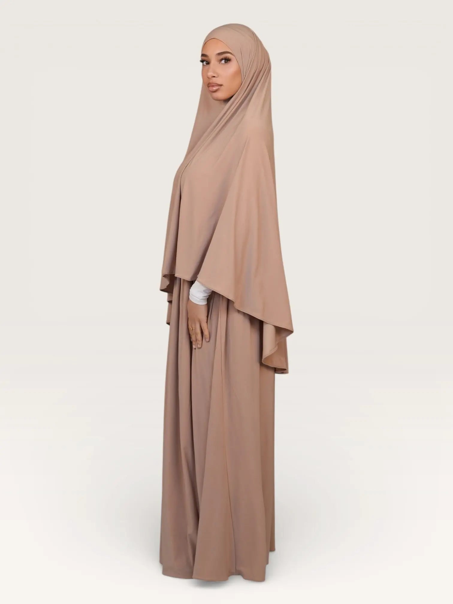 premium khimar set - beige