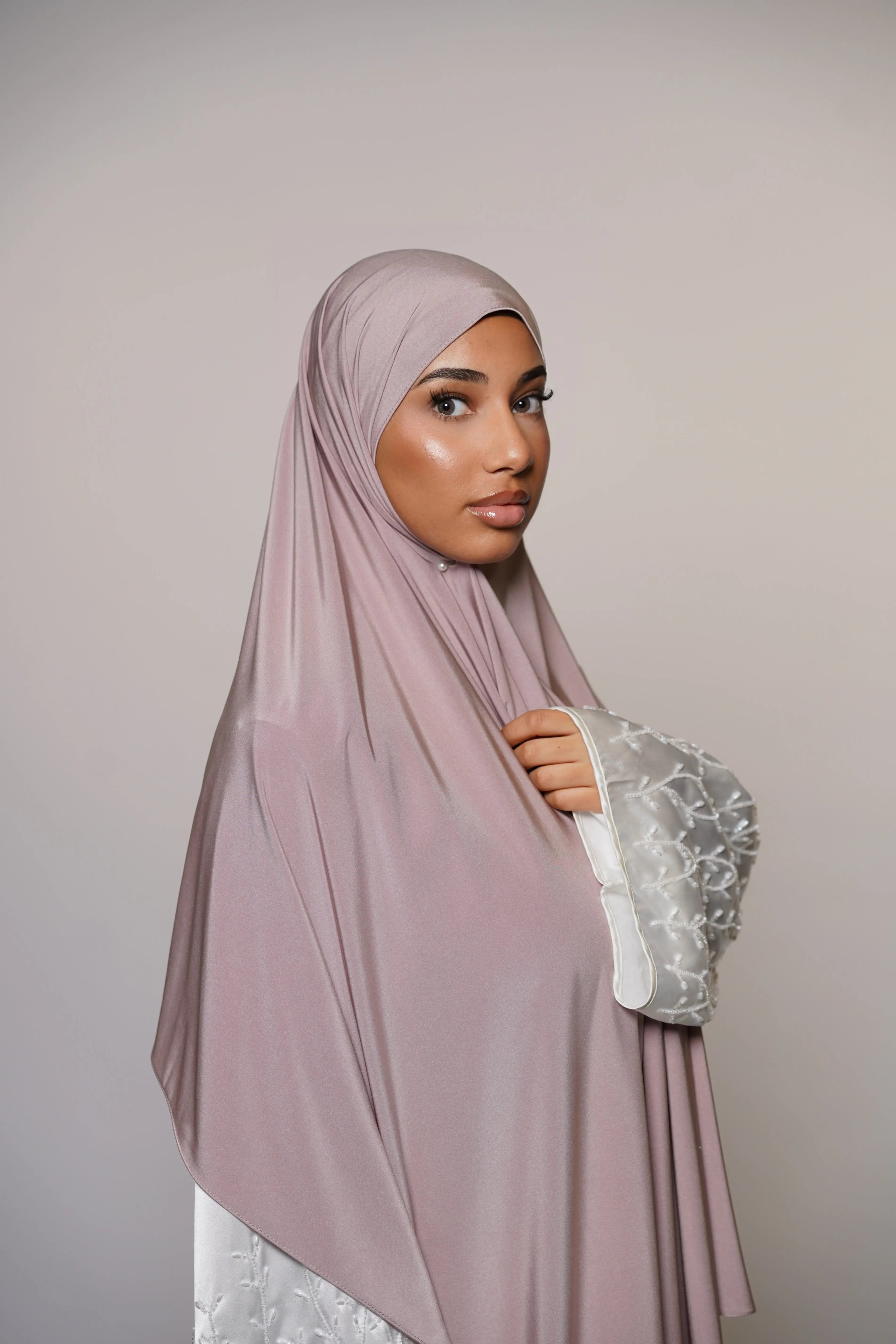 Satin Premium Jersey - almond Losyana.Shop