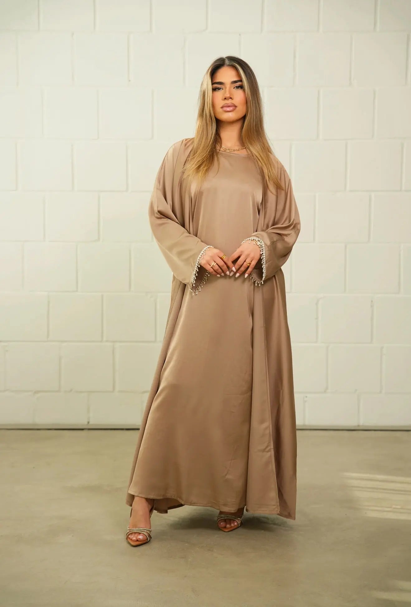 DXB Zara Abaya - Gold Losyana.Shop