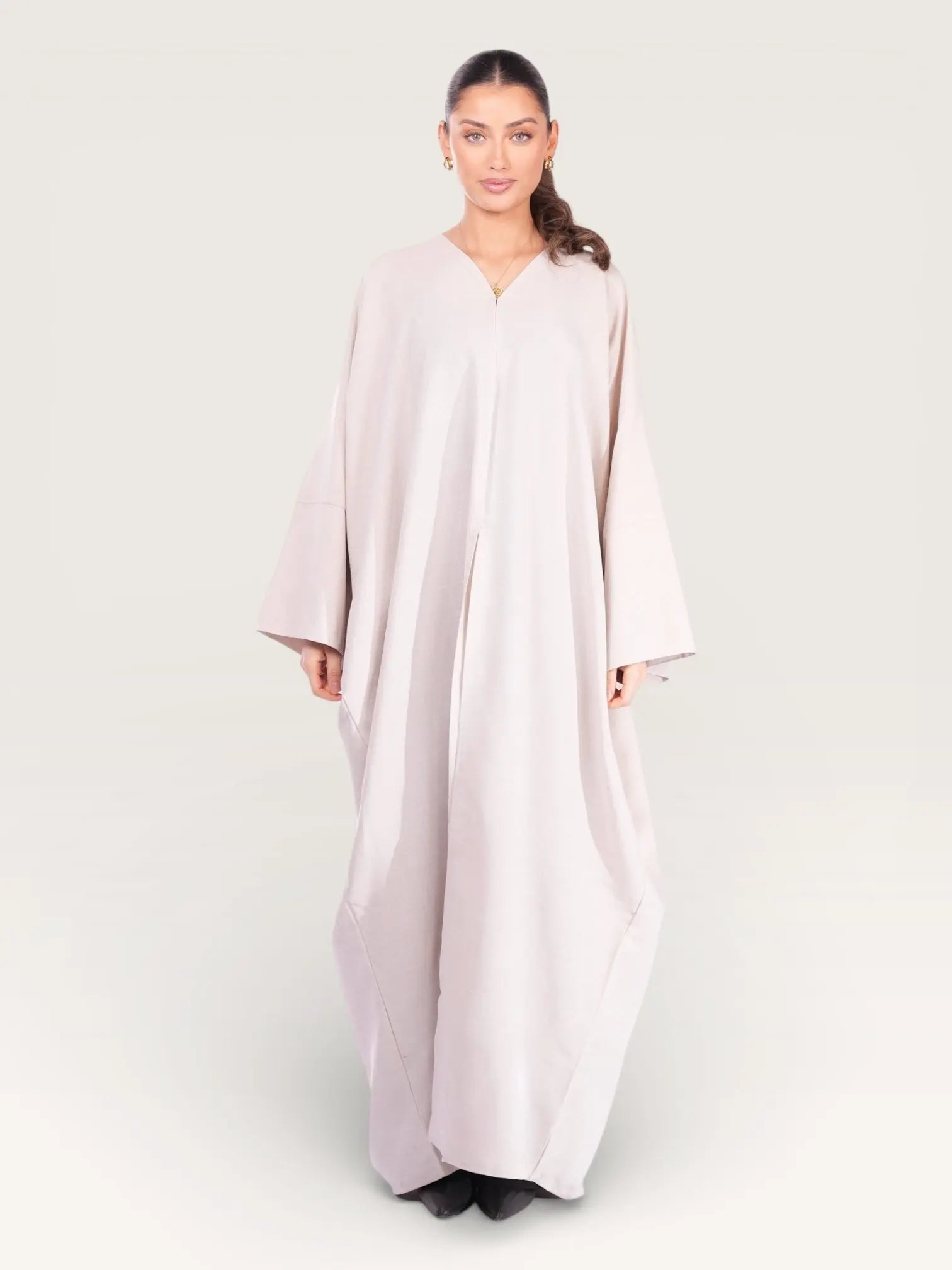 linen abaya - cream