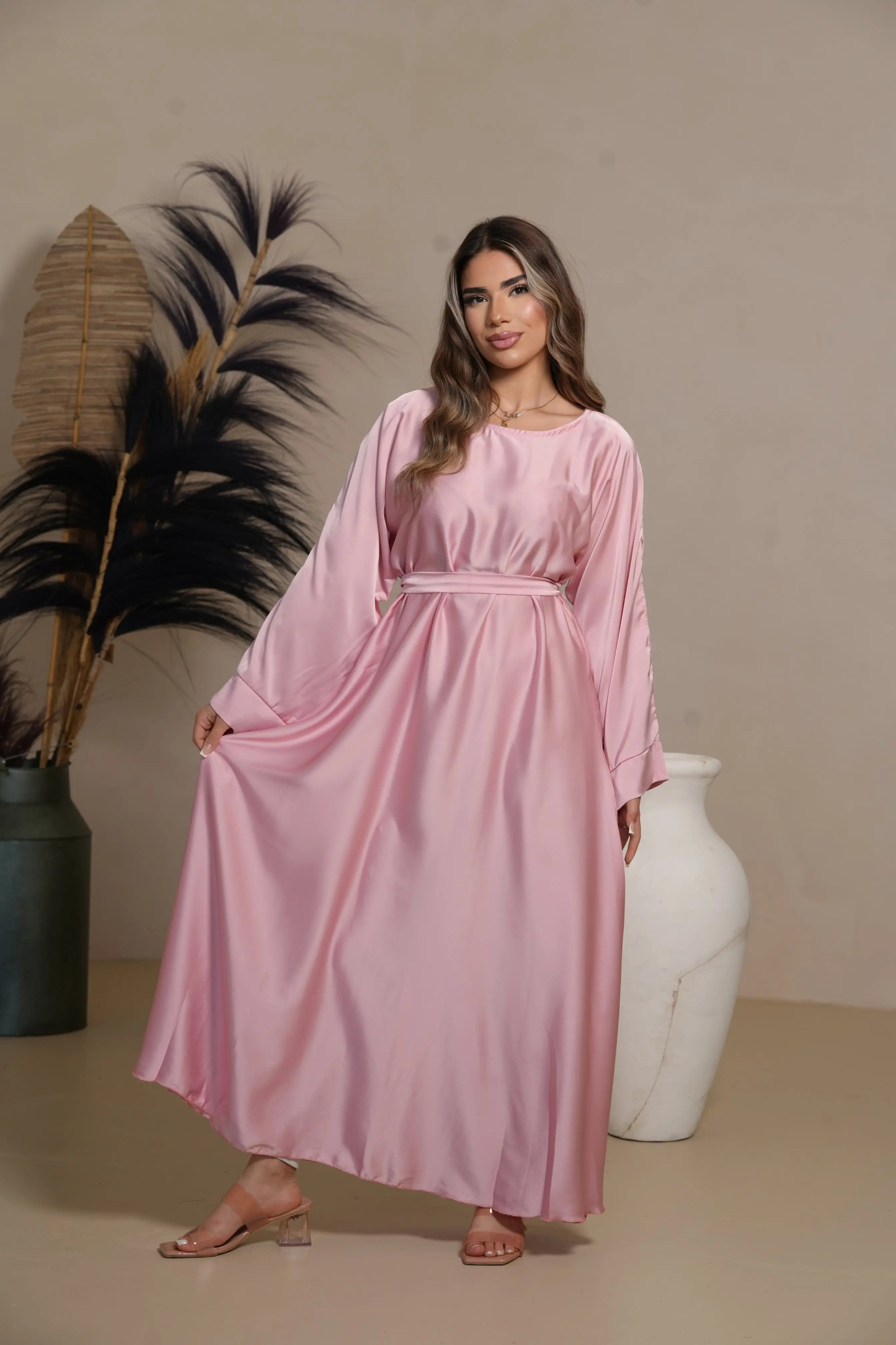 DXB Satin Abaya - Barbie Losyana.Shop