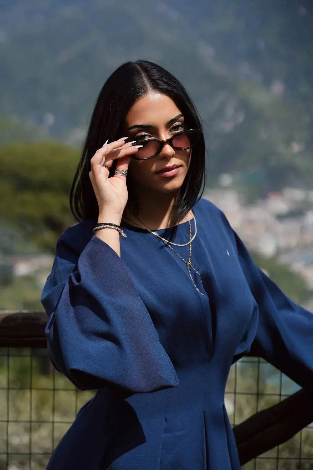 LA BALLEZA CORSET DRESS - NAVY Losyana.nl