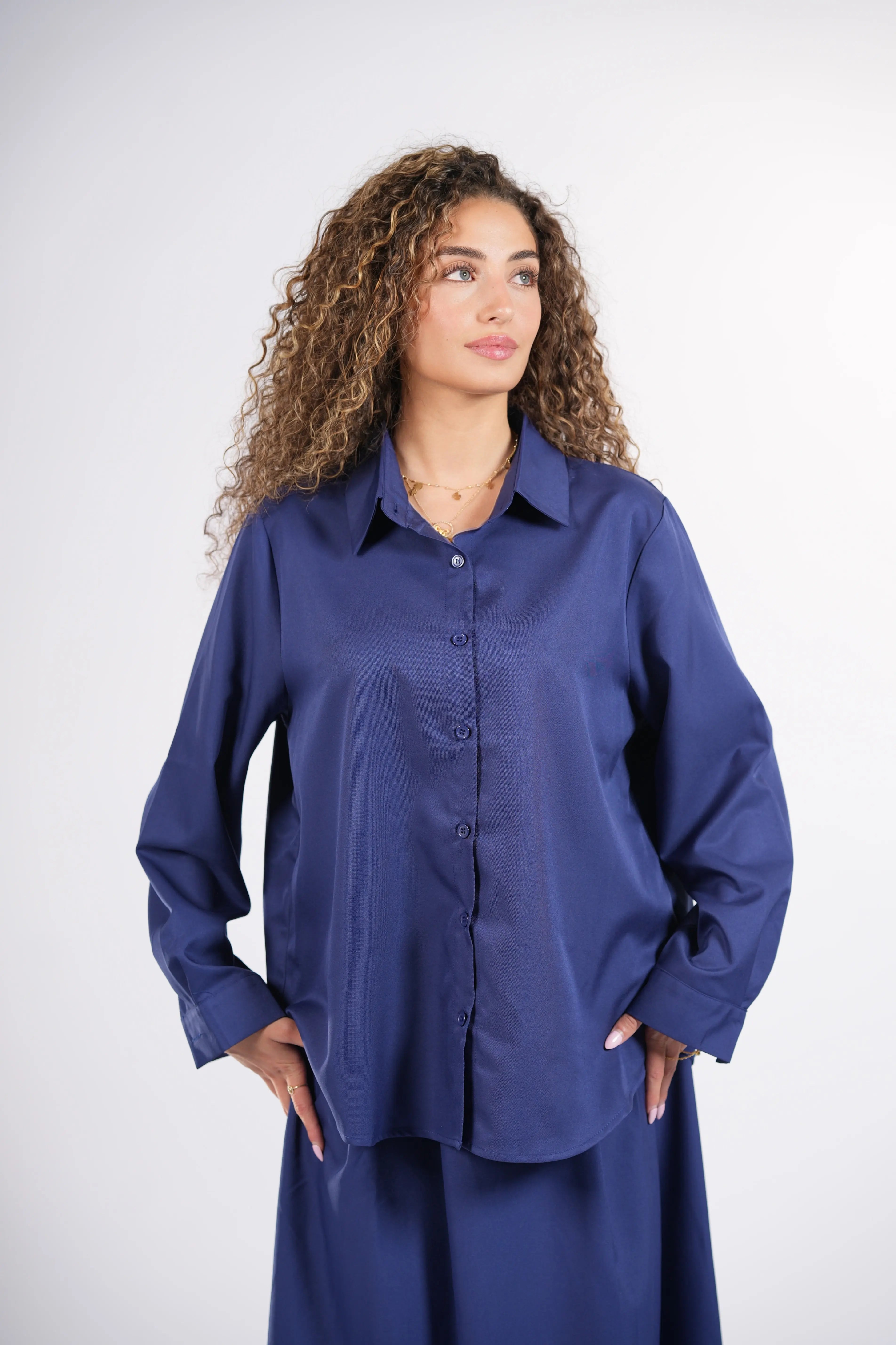 timeless blouse - navy Losyana.Shop