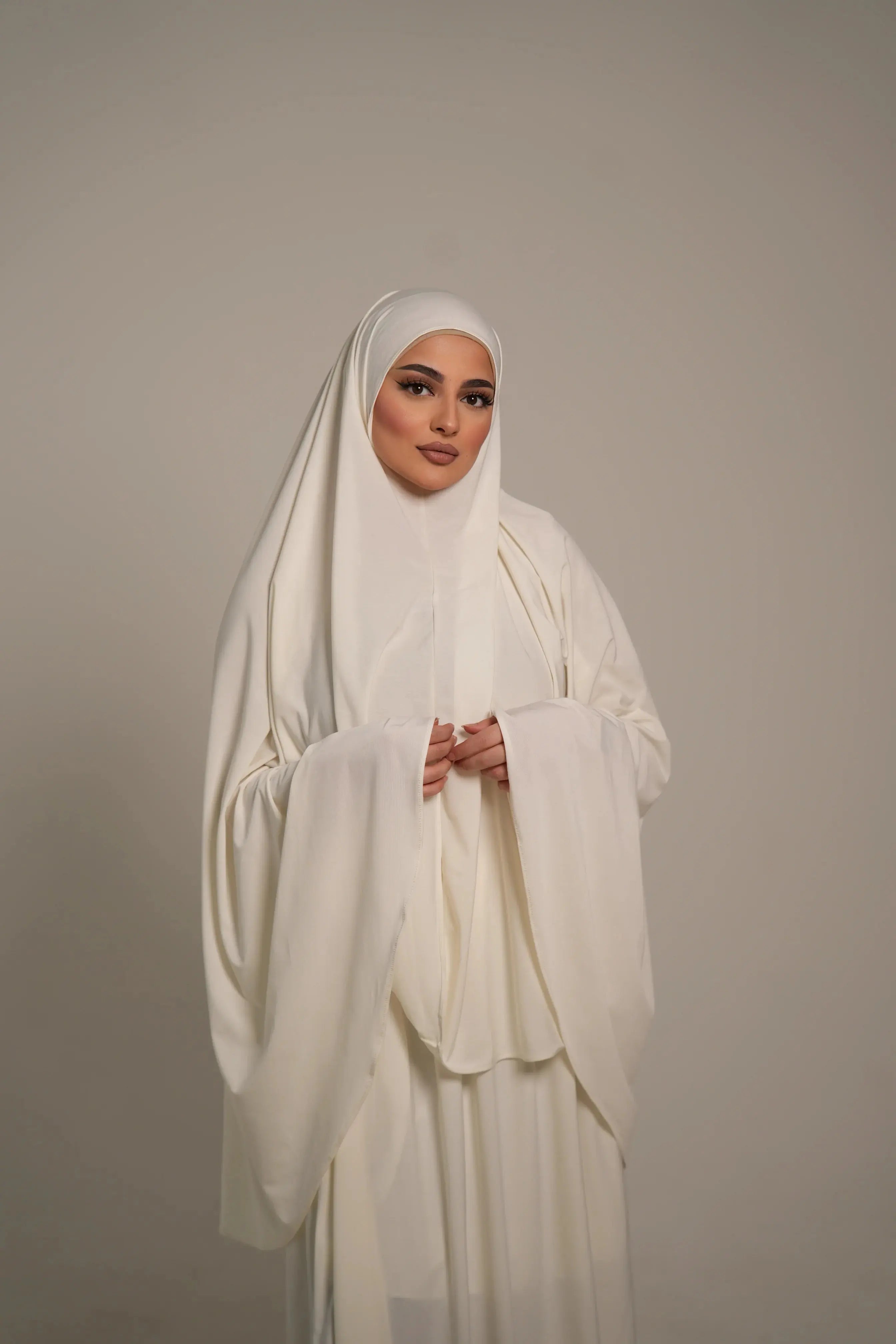 Premium Khimar Set - White Losyana