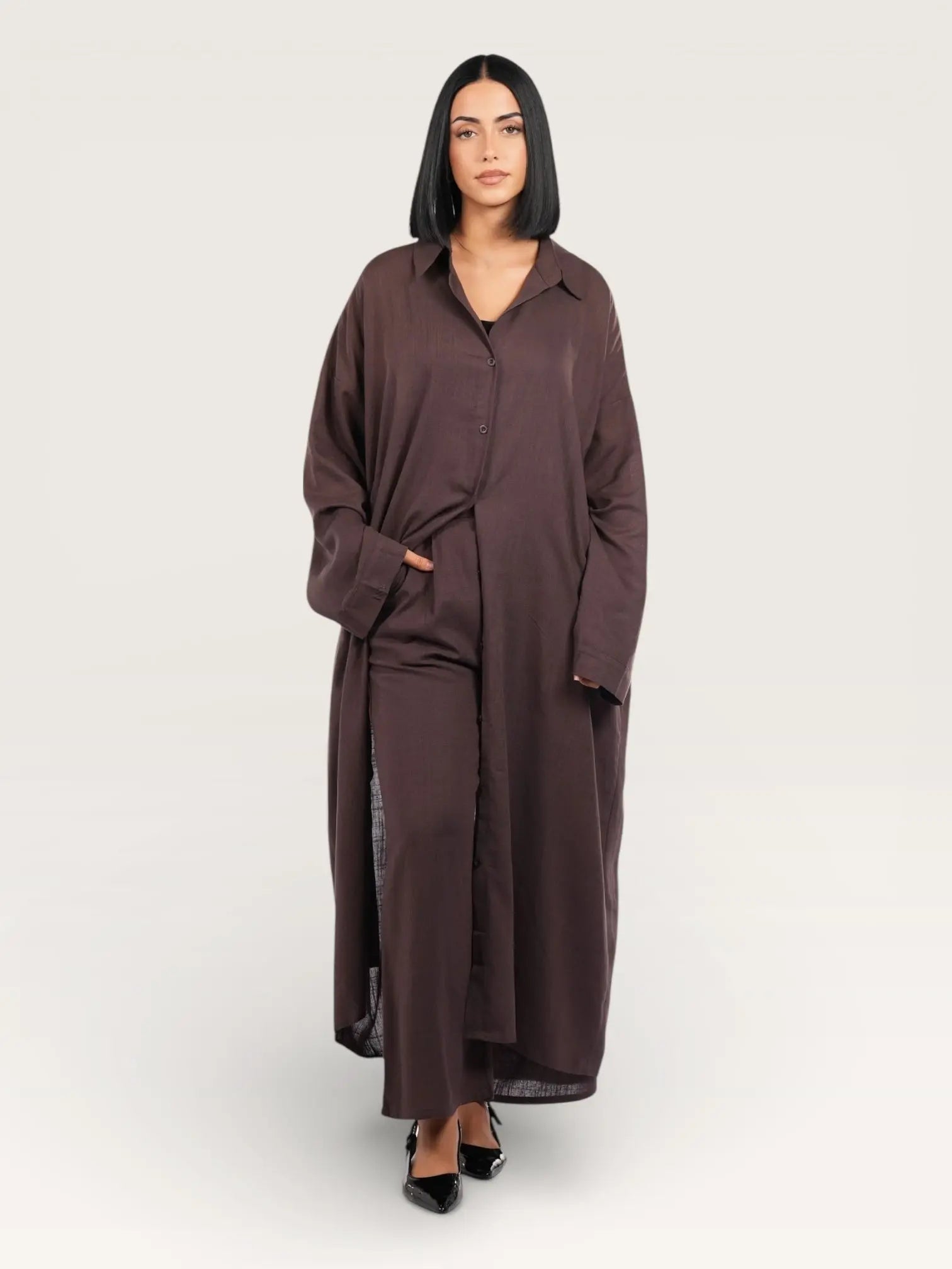 palma linen set - espresso