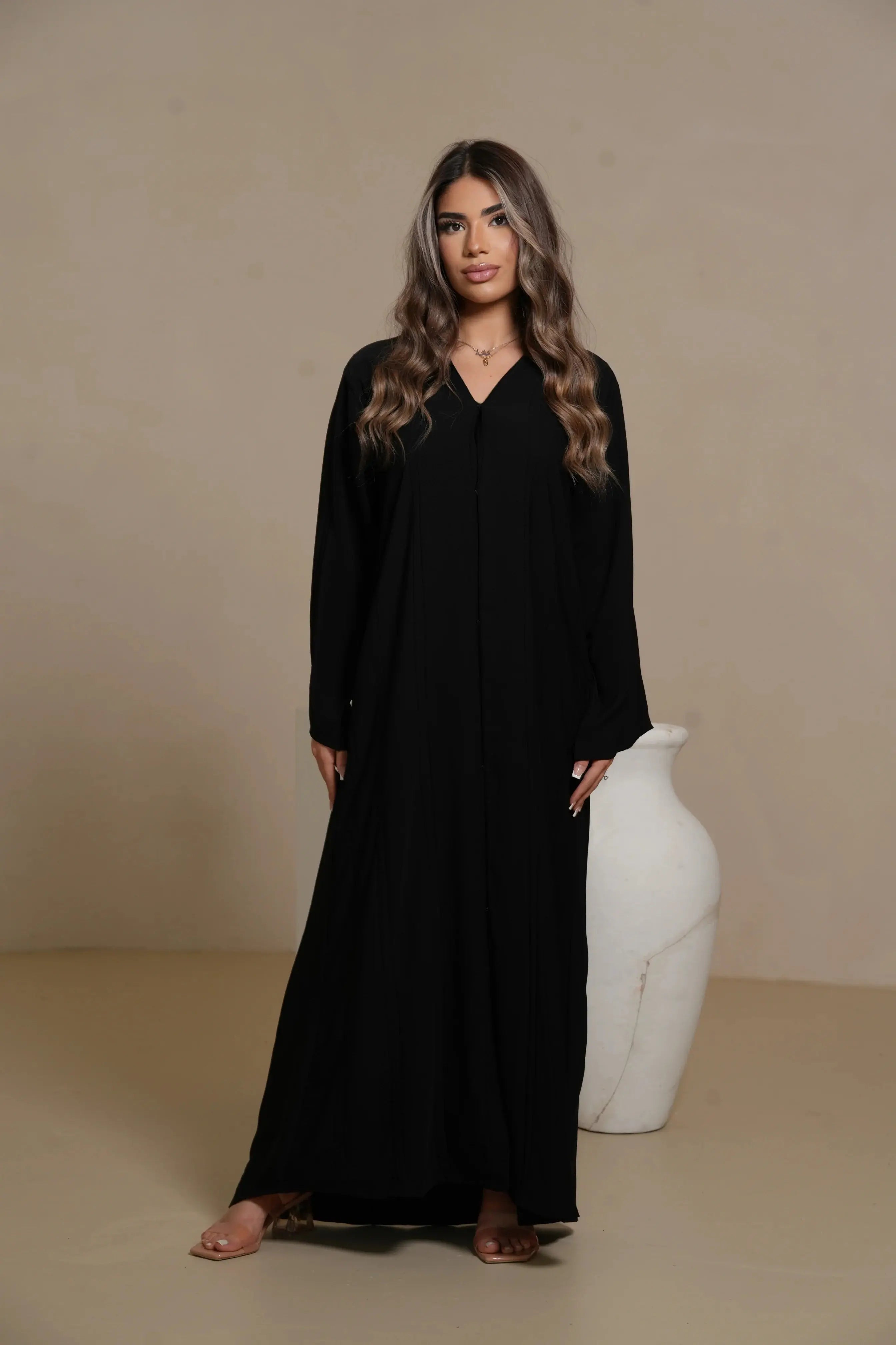 Lines Daily Abaya - Black Losyana.Shop
