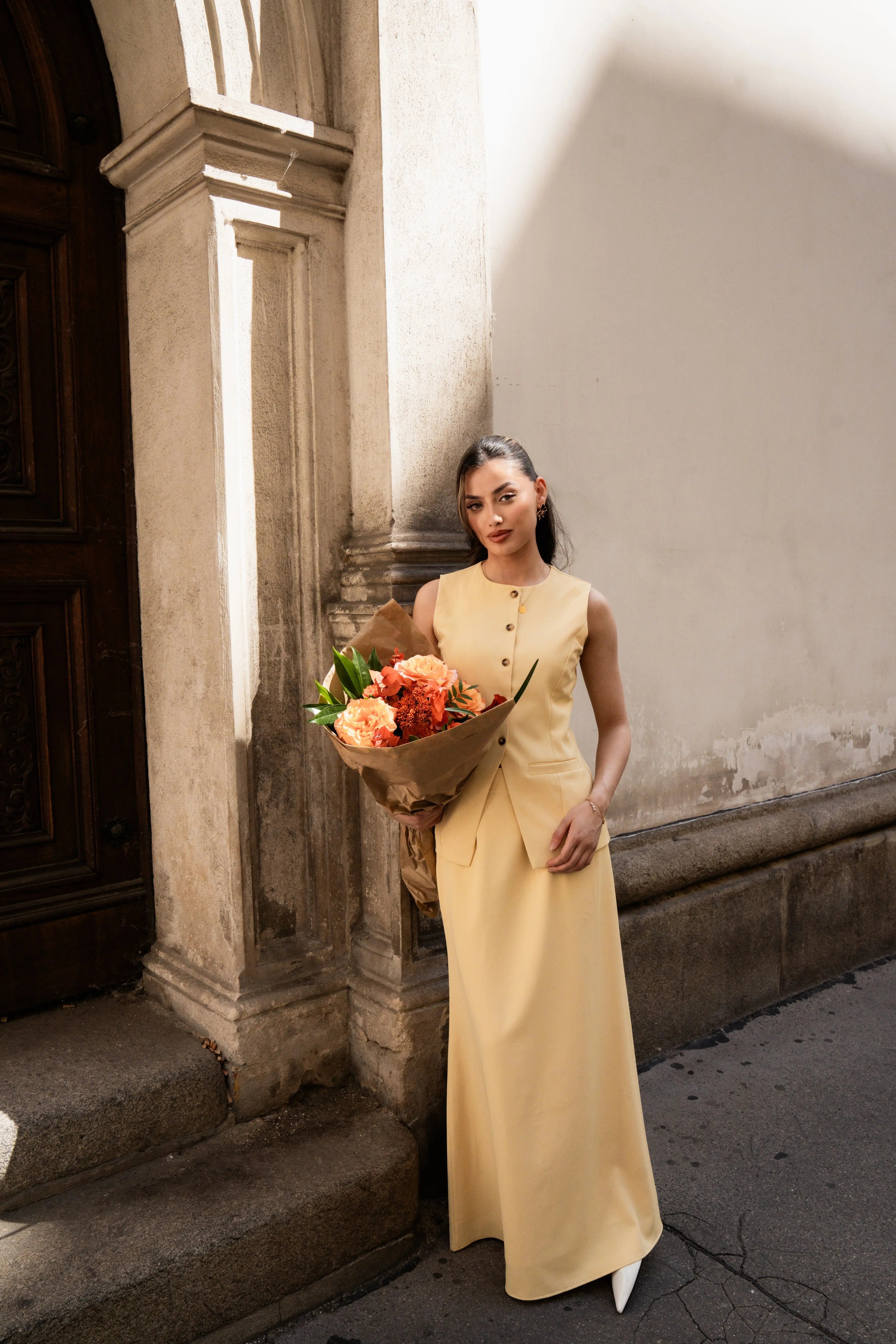 old vienna vest - butter yellow Losyana.Shop