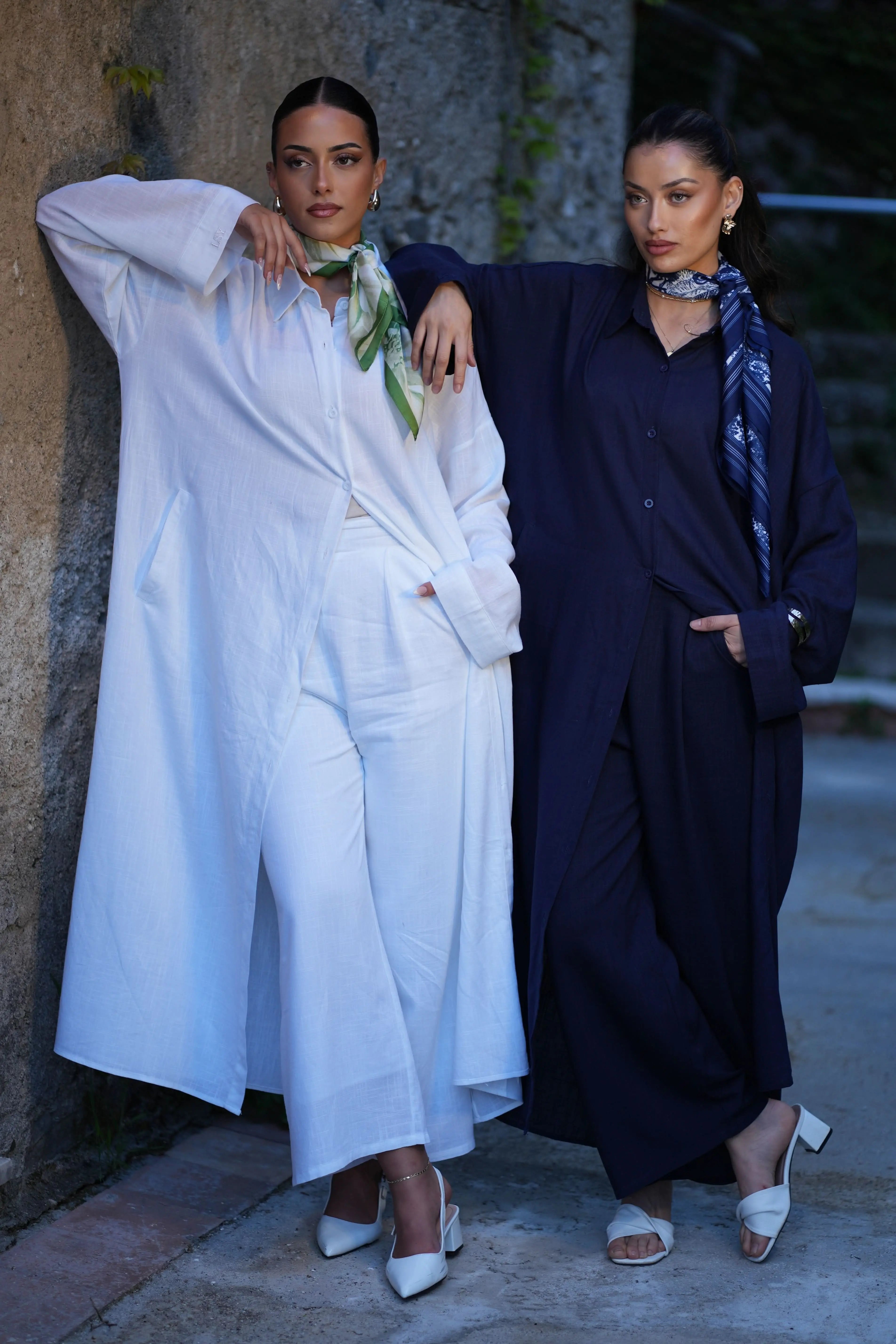 PALMA LINEN SET - NAVY - Losyana.Shop