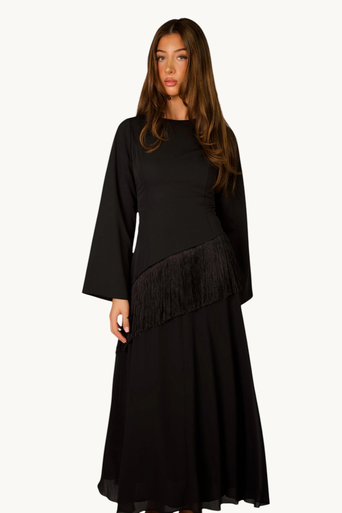 Corsetjurk met franjes