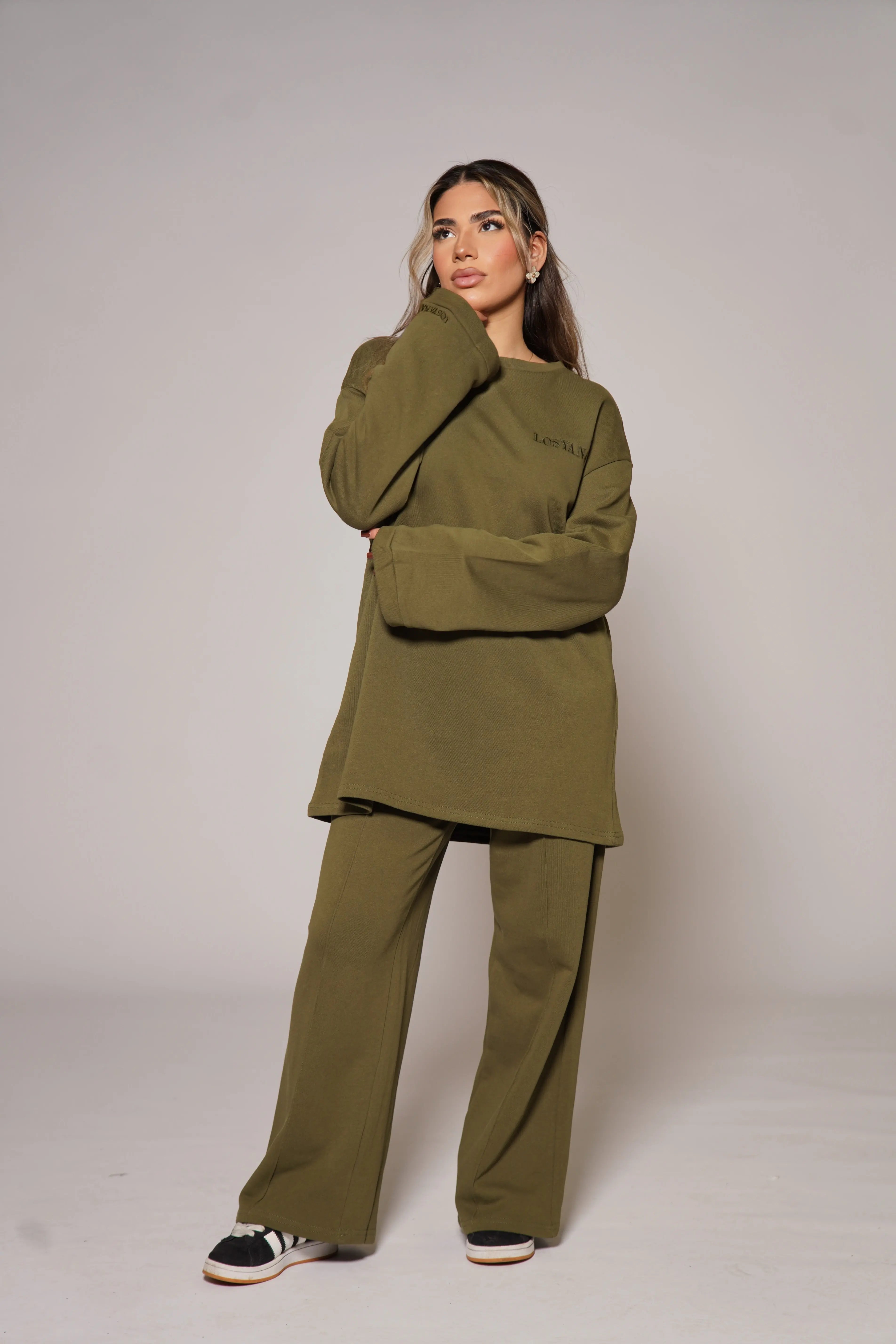 Lounge and Gym set - khaki green Losyana.Shop