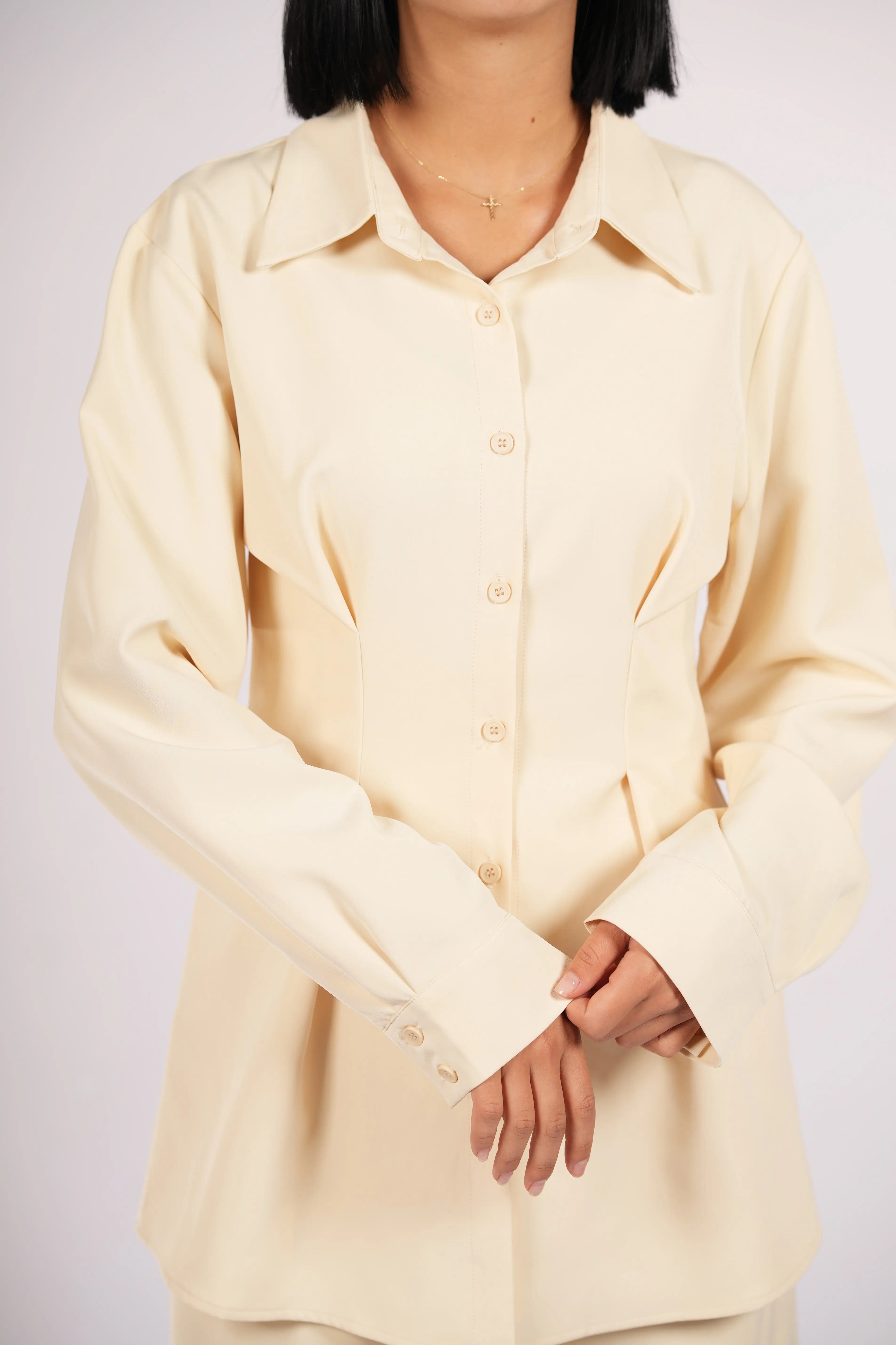 corset blouse - butter yellow Losyana.Shop