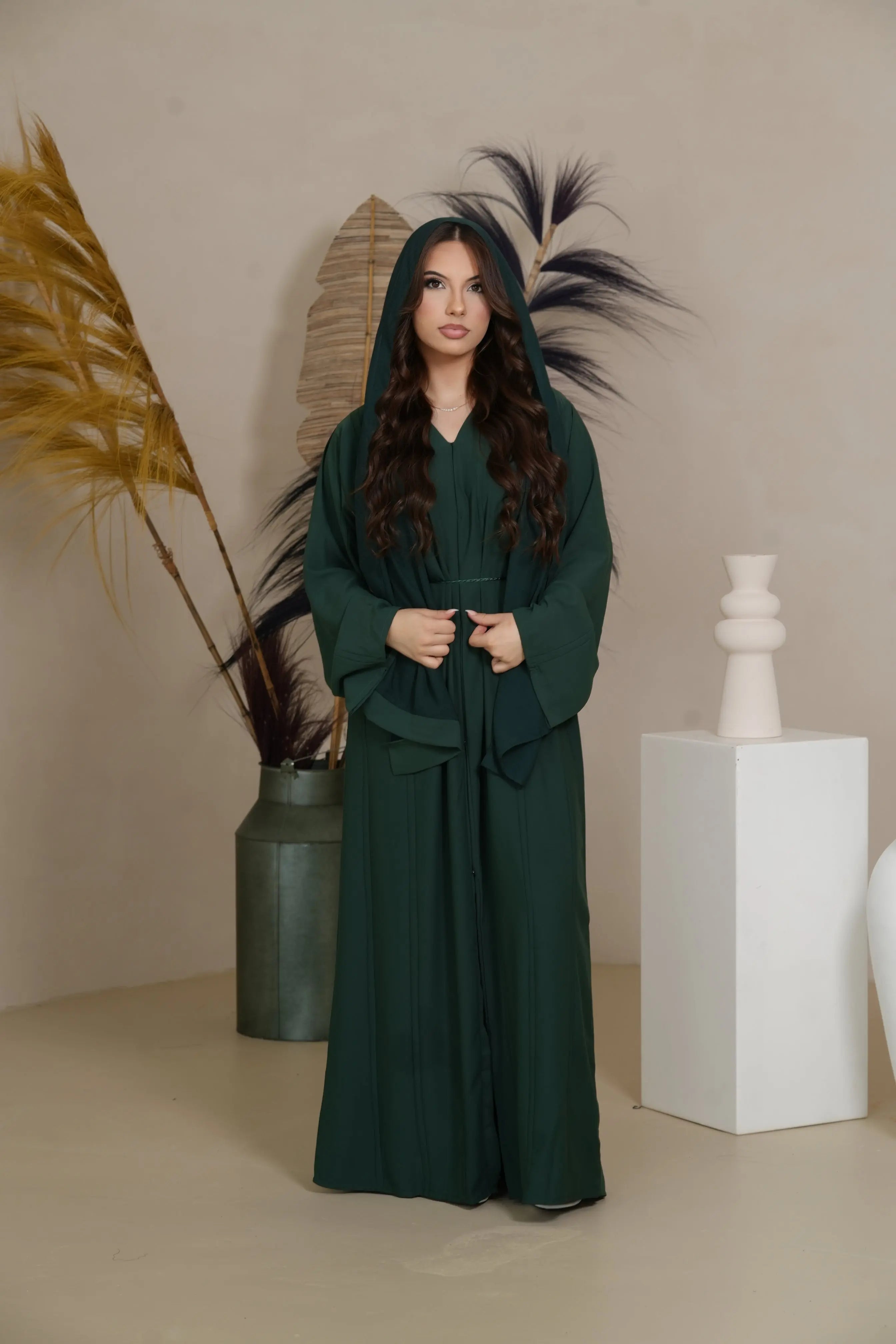 Lines Daily Abaya - royal Green Losyana.Shop
