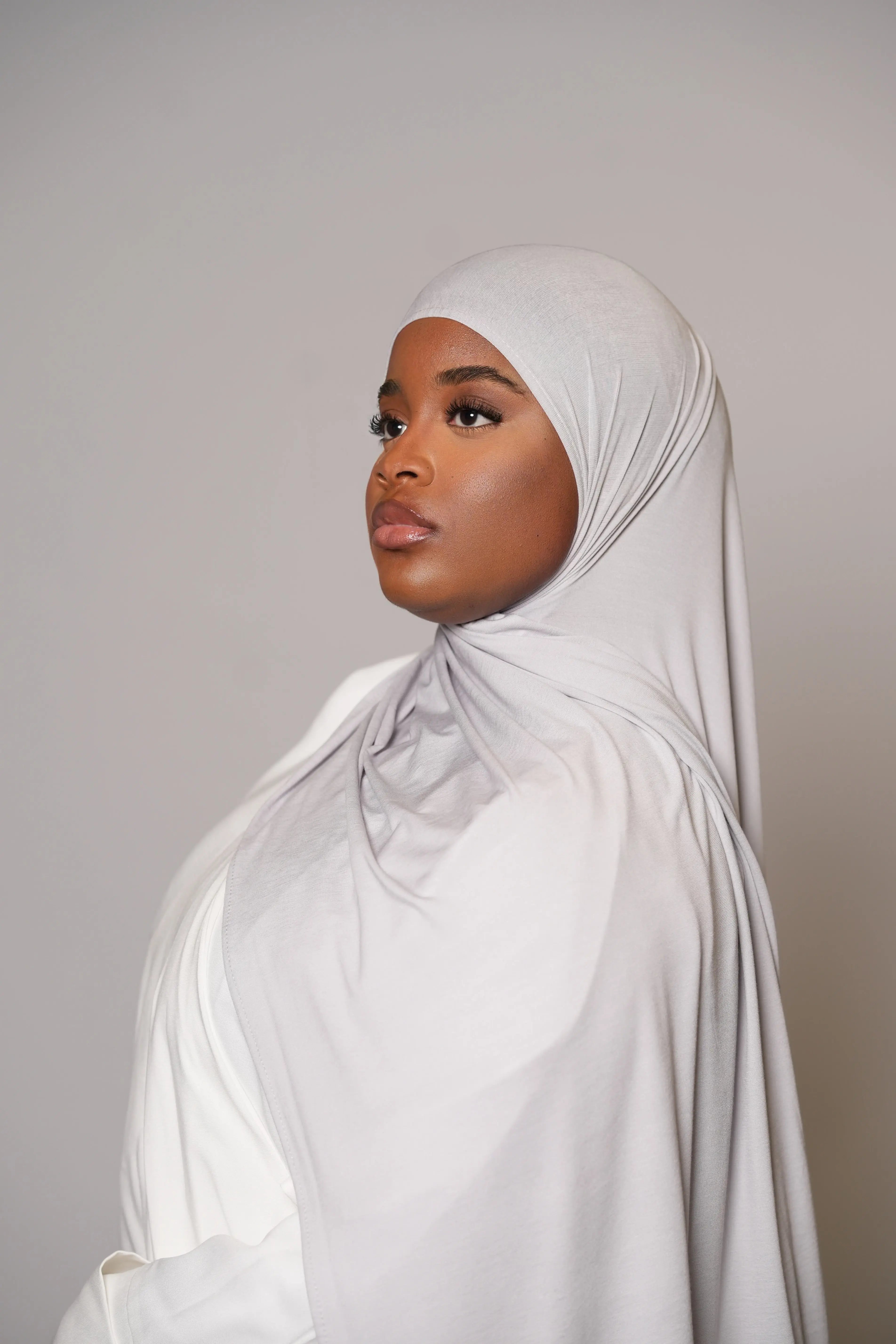 Premium Bamboo Jersey - silvery white Losyana.Shop