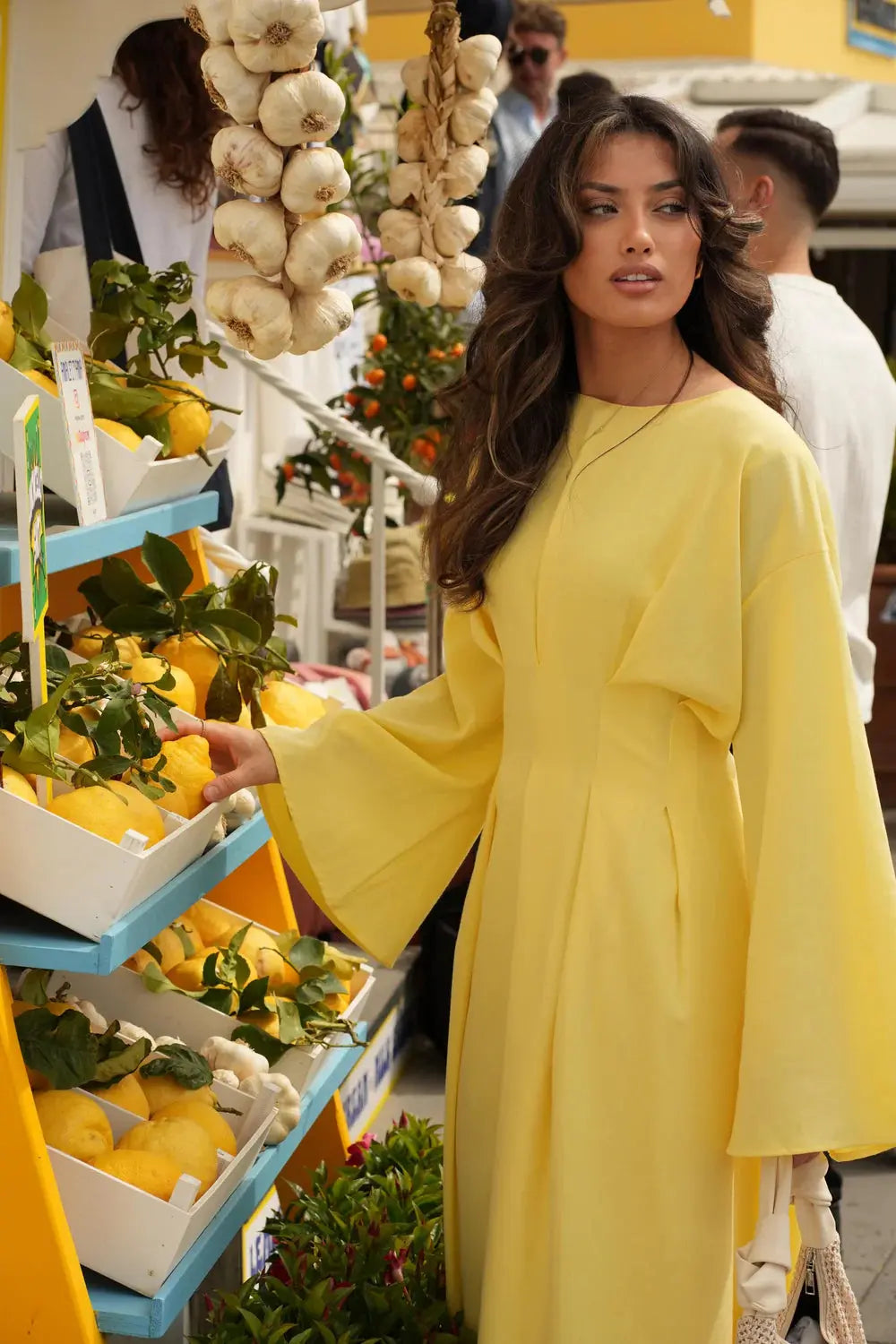 LA BALLEZA CORSET DRESS - LEMON Losyana.nl