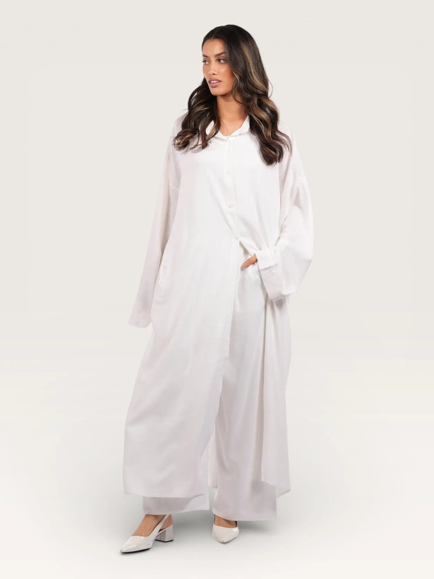 palma linen set - white