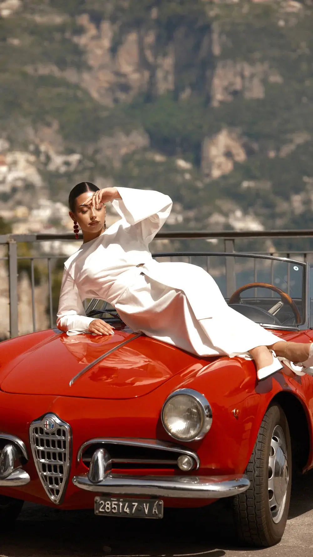 AMALFI LINEN DRESS - WHITE Losyana.nl