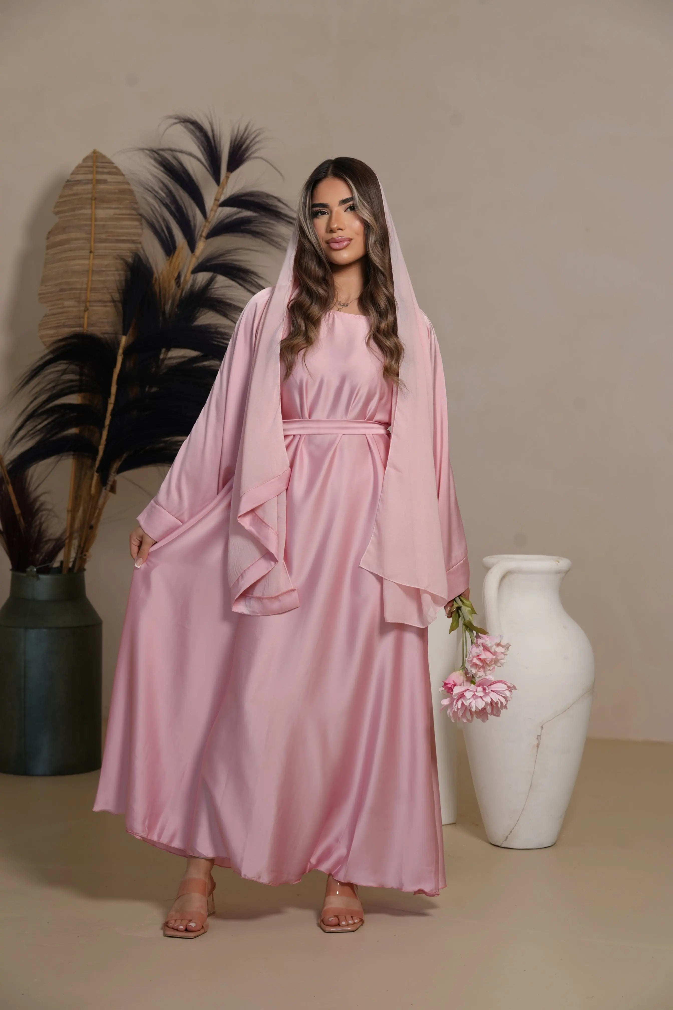 DXB Satin Abaya - Barbie Losyana.Shop