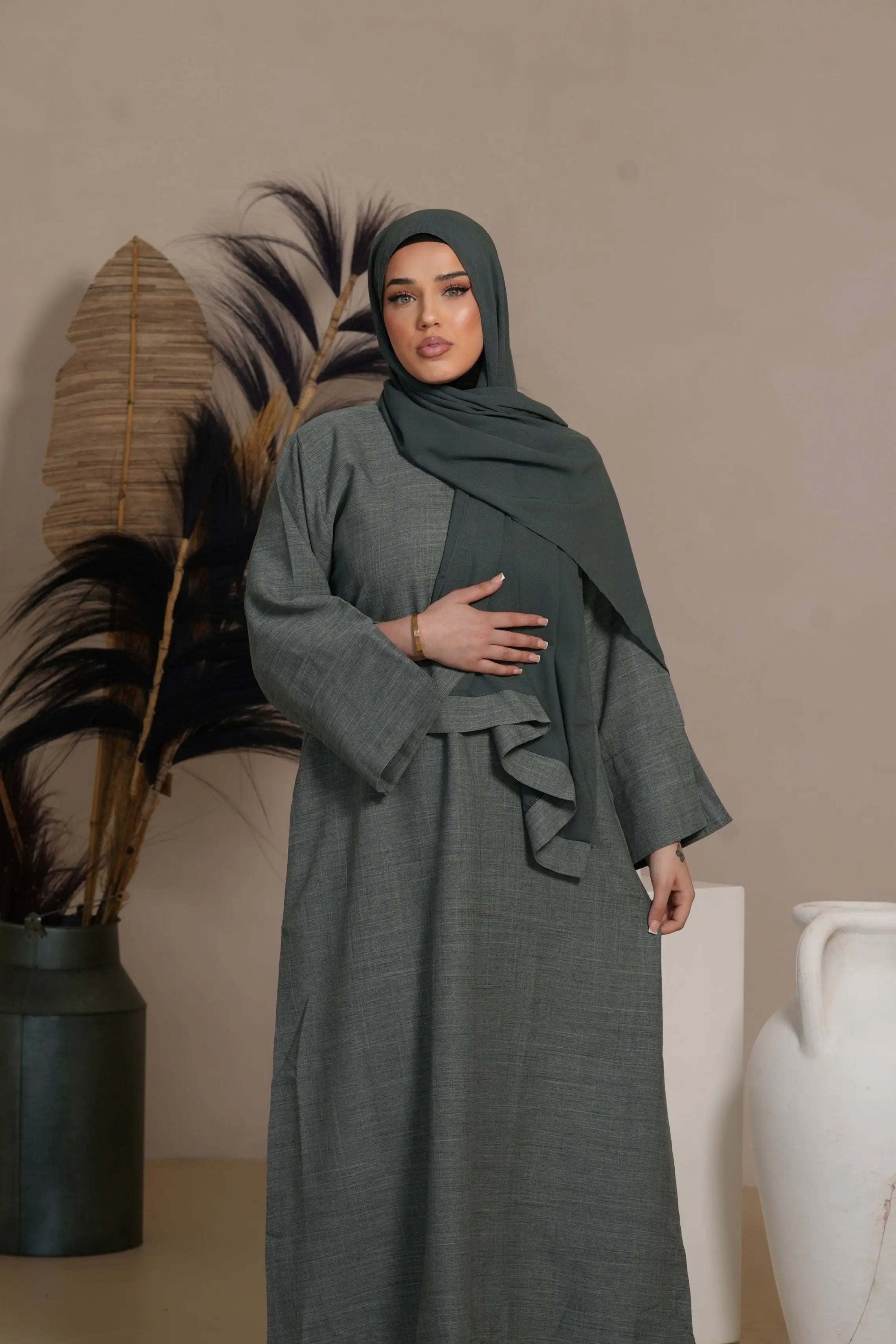 Base Linen Abaya - Lamantin Losyana.Shop