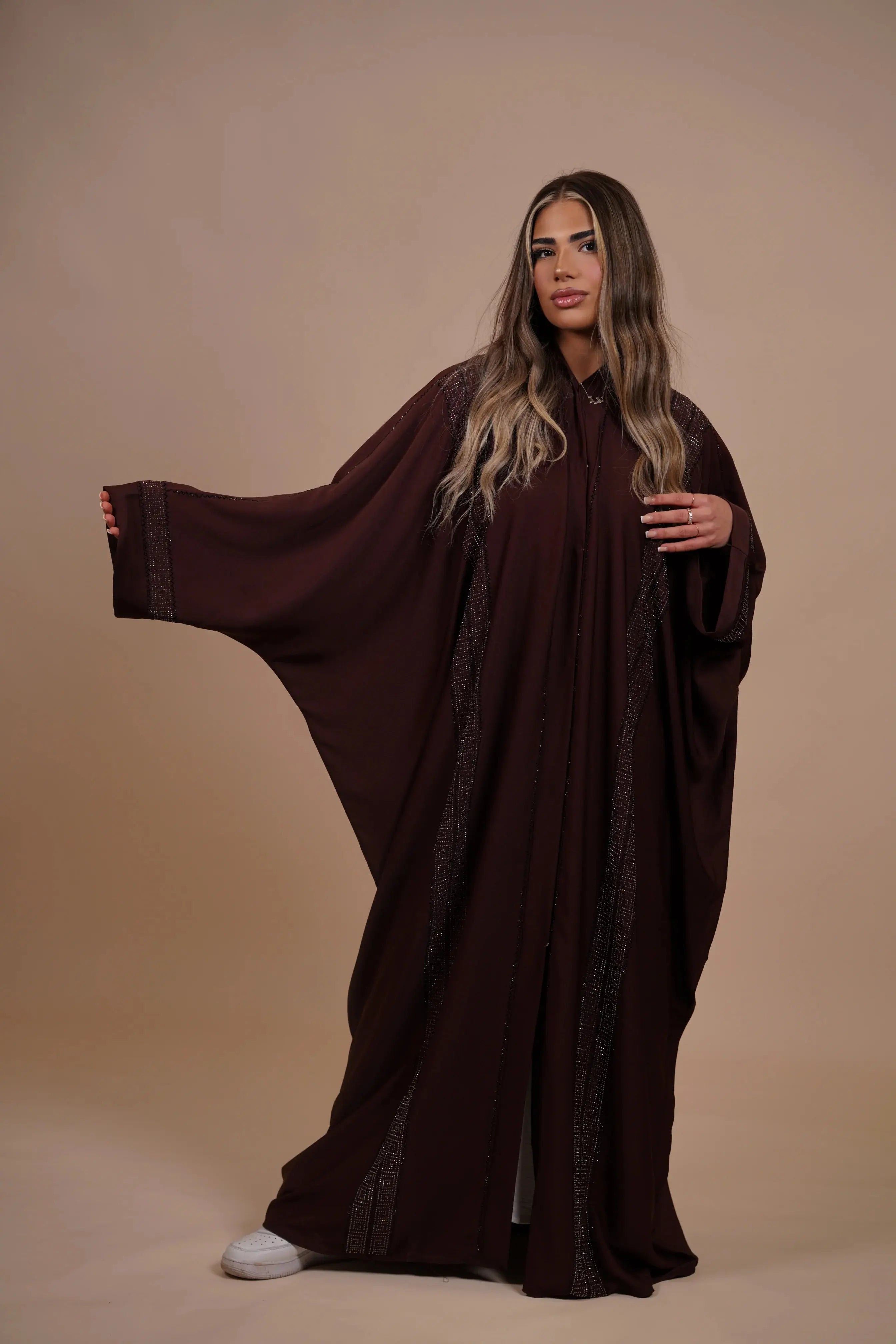 Emirate abaya - Brown Sugar Losyana.Shop