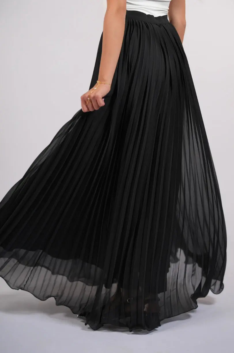 plisse skirt - black Losyana.Shop