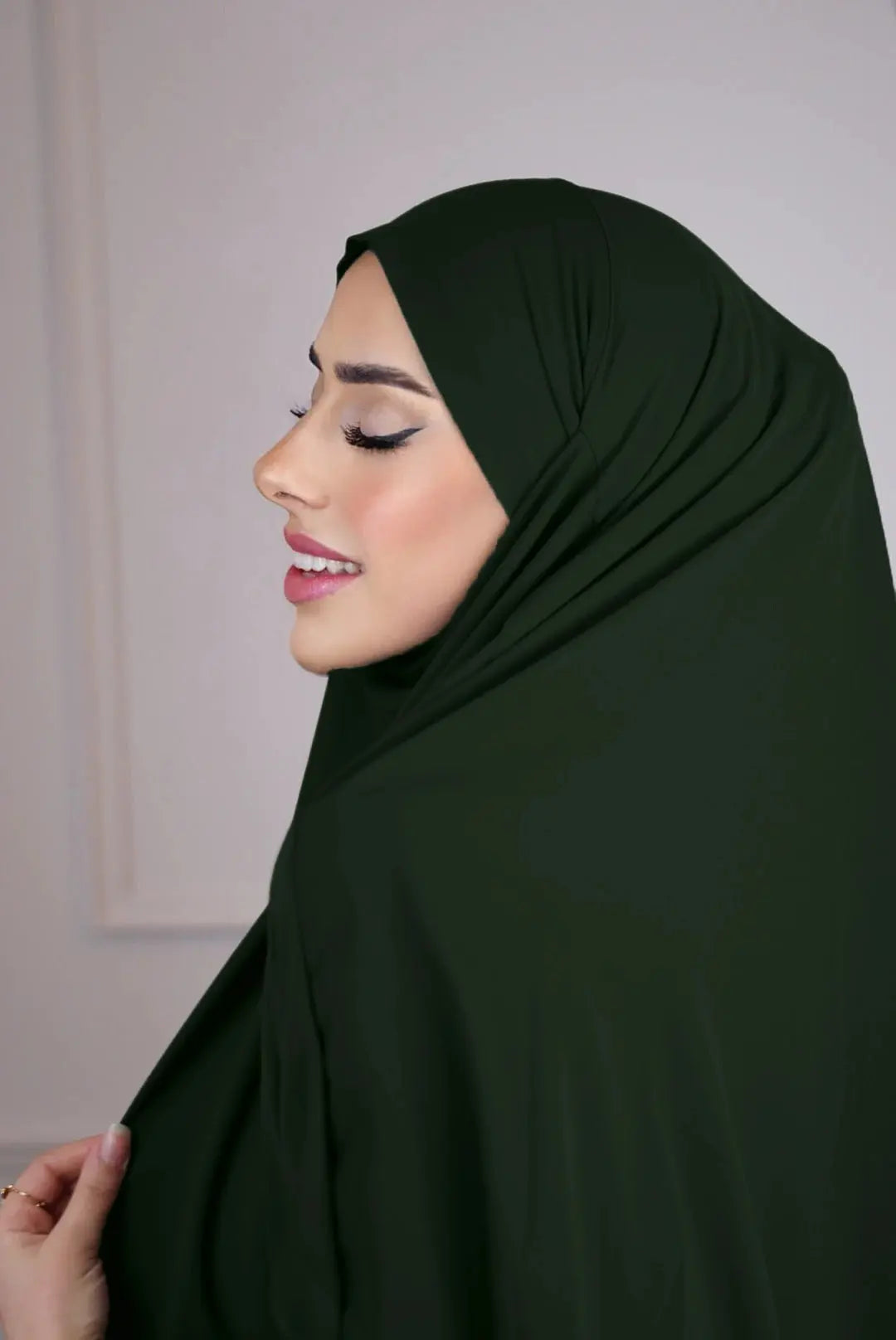 Khimar Medina Silk - Dark Green Losyana.Shop