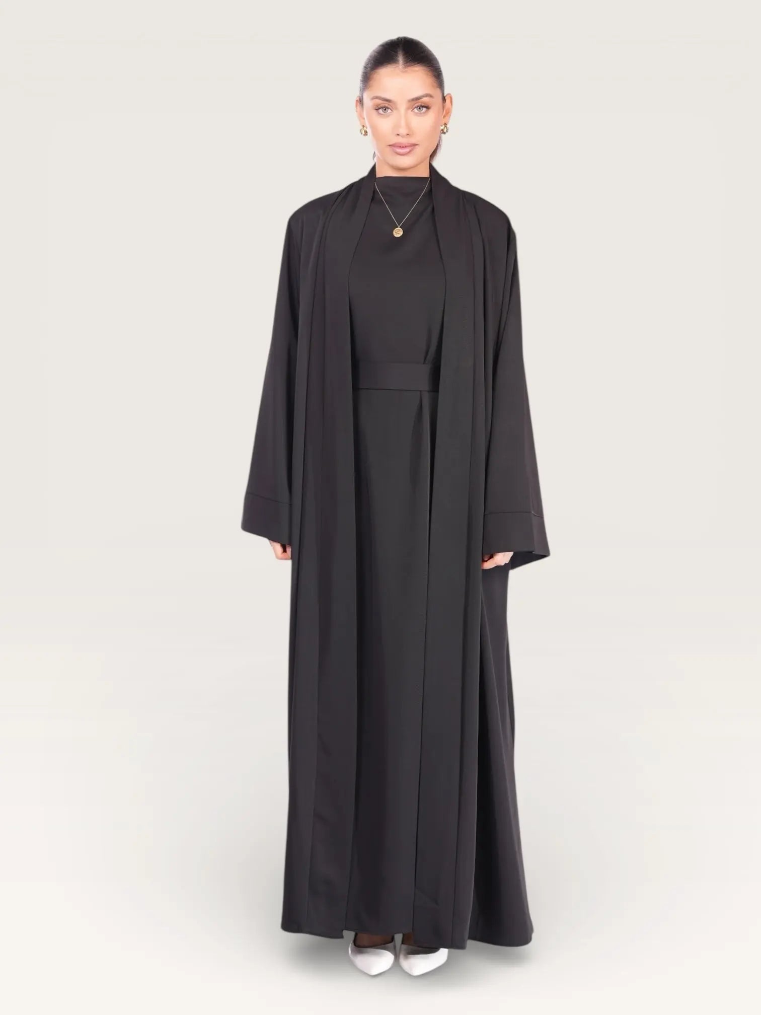 kimono abaya - black