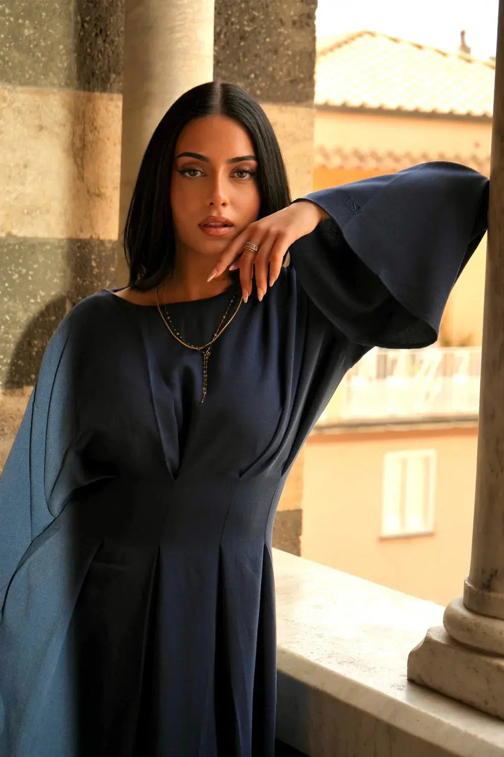 LA BALLEZA CORSET DRESS - NAVY Losyana.nl