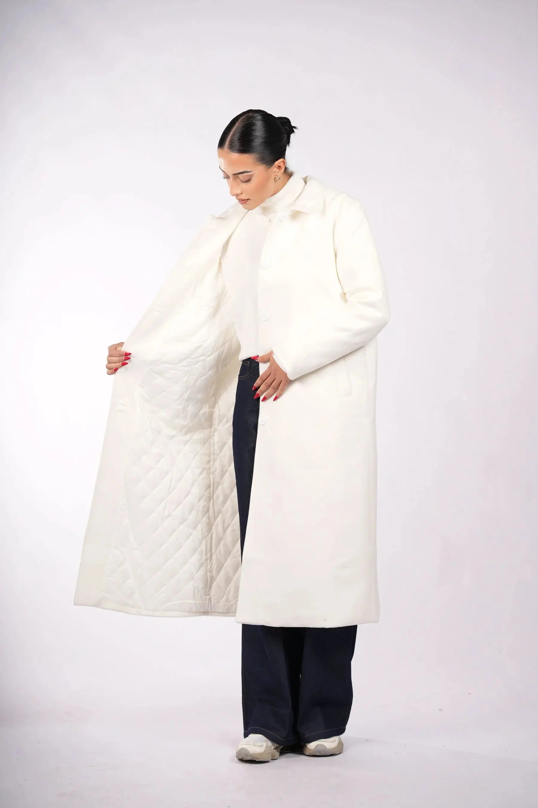 the vienna coat - white Losyana.Shop