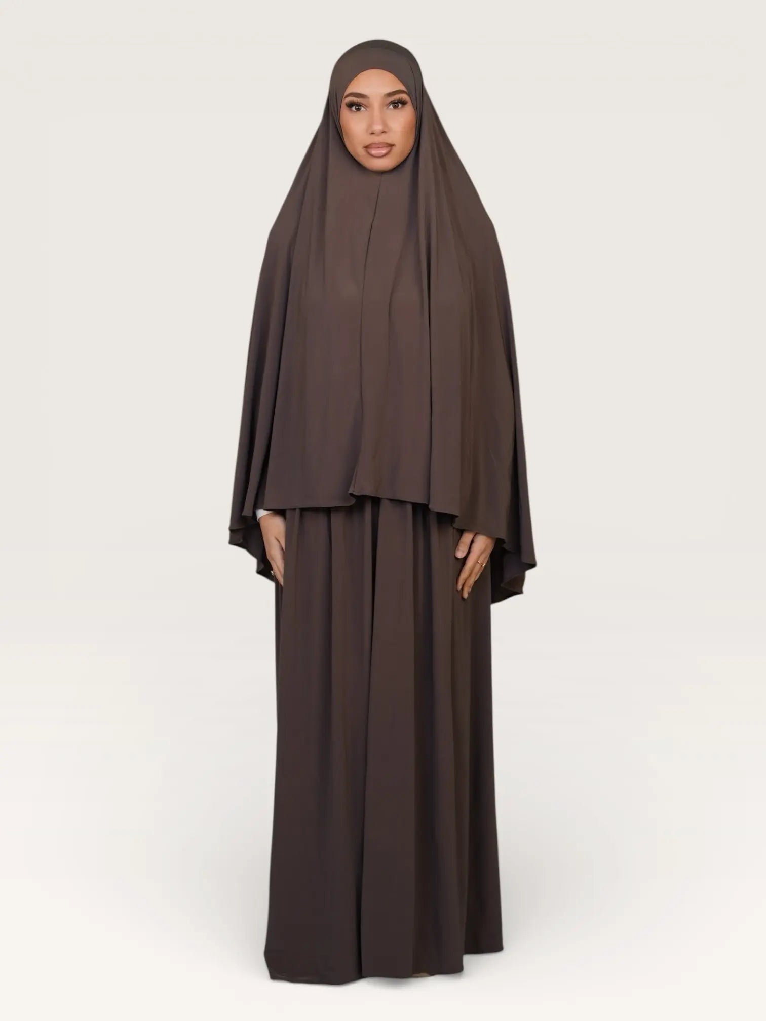 premium khimar set - mocca