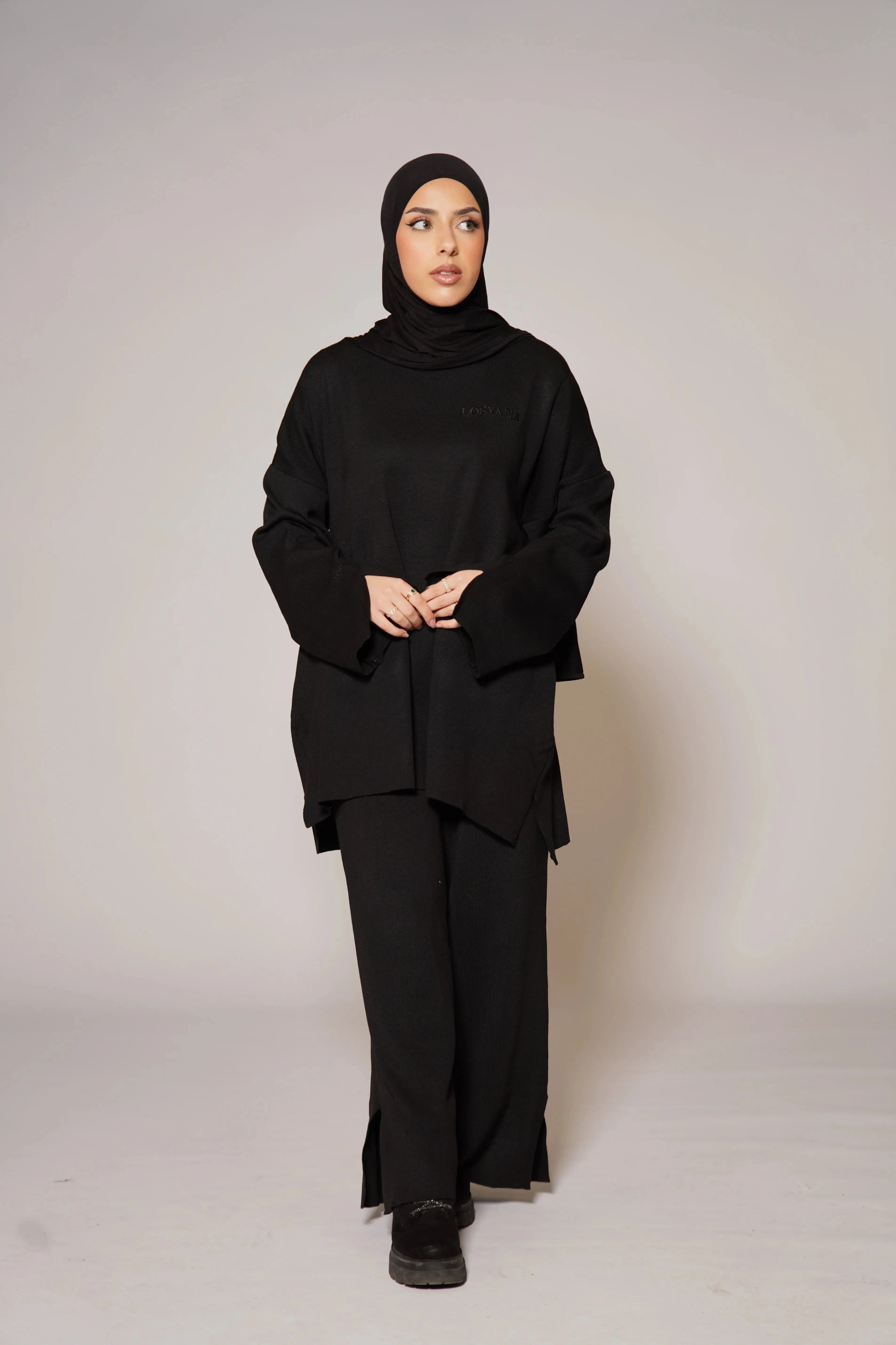 Signature Cotton Set - Black Losyana