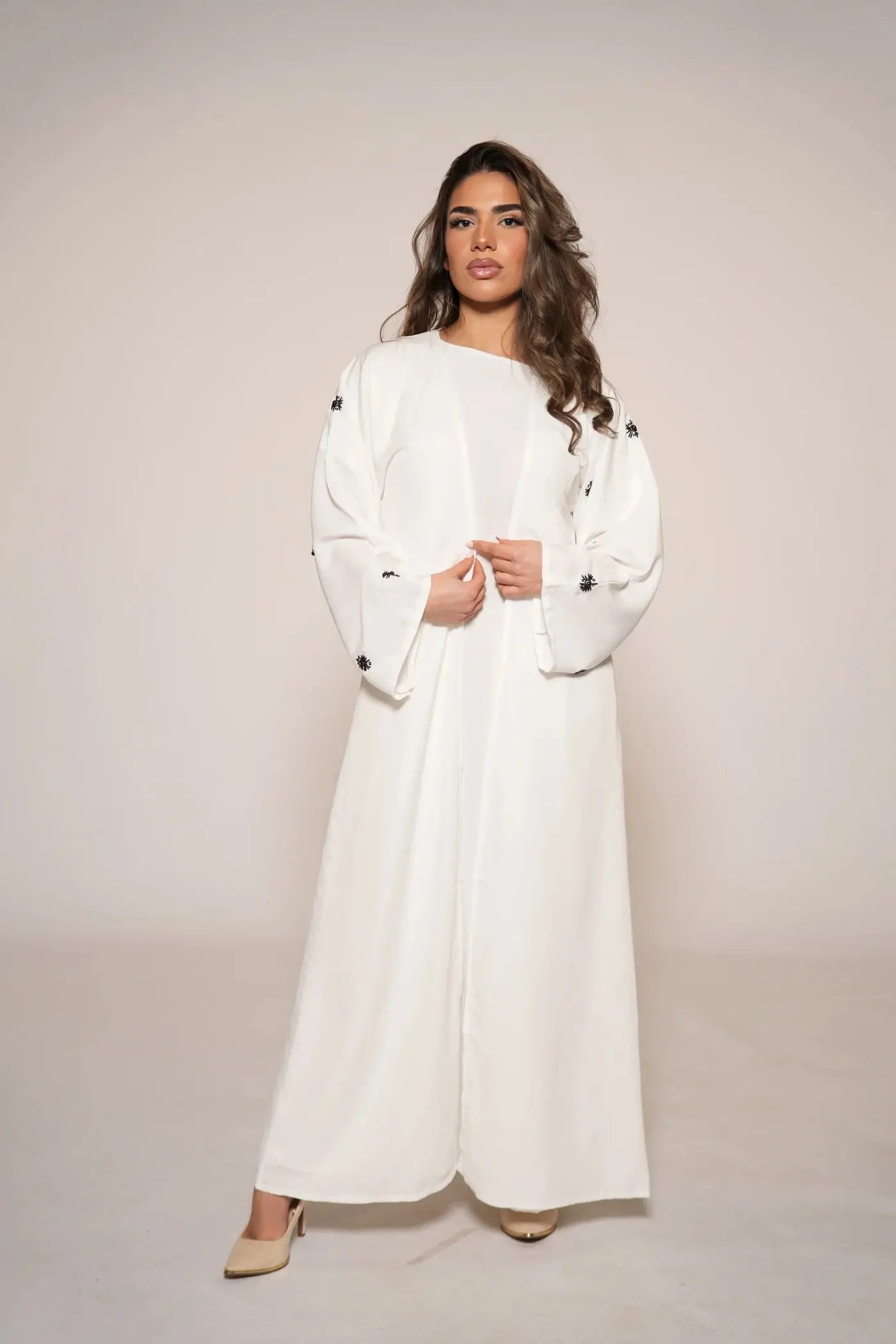 Star Daily Abaya - White Losyana.Shop