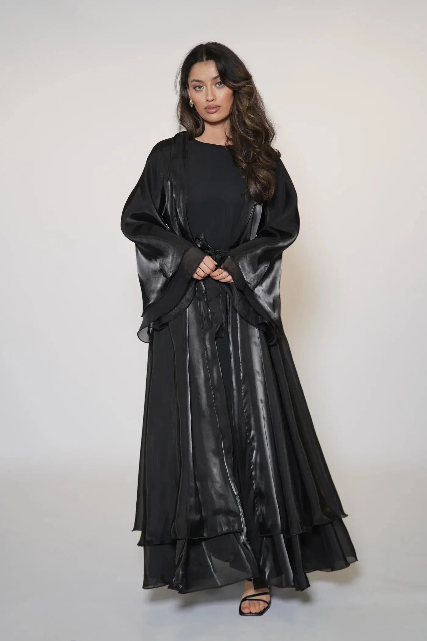 DXB Flower Abaya - black Losyana.Shop