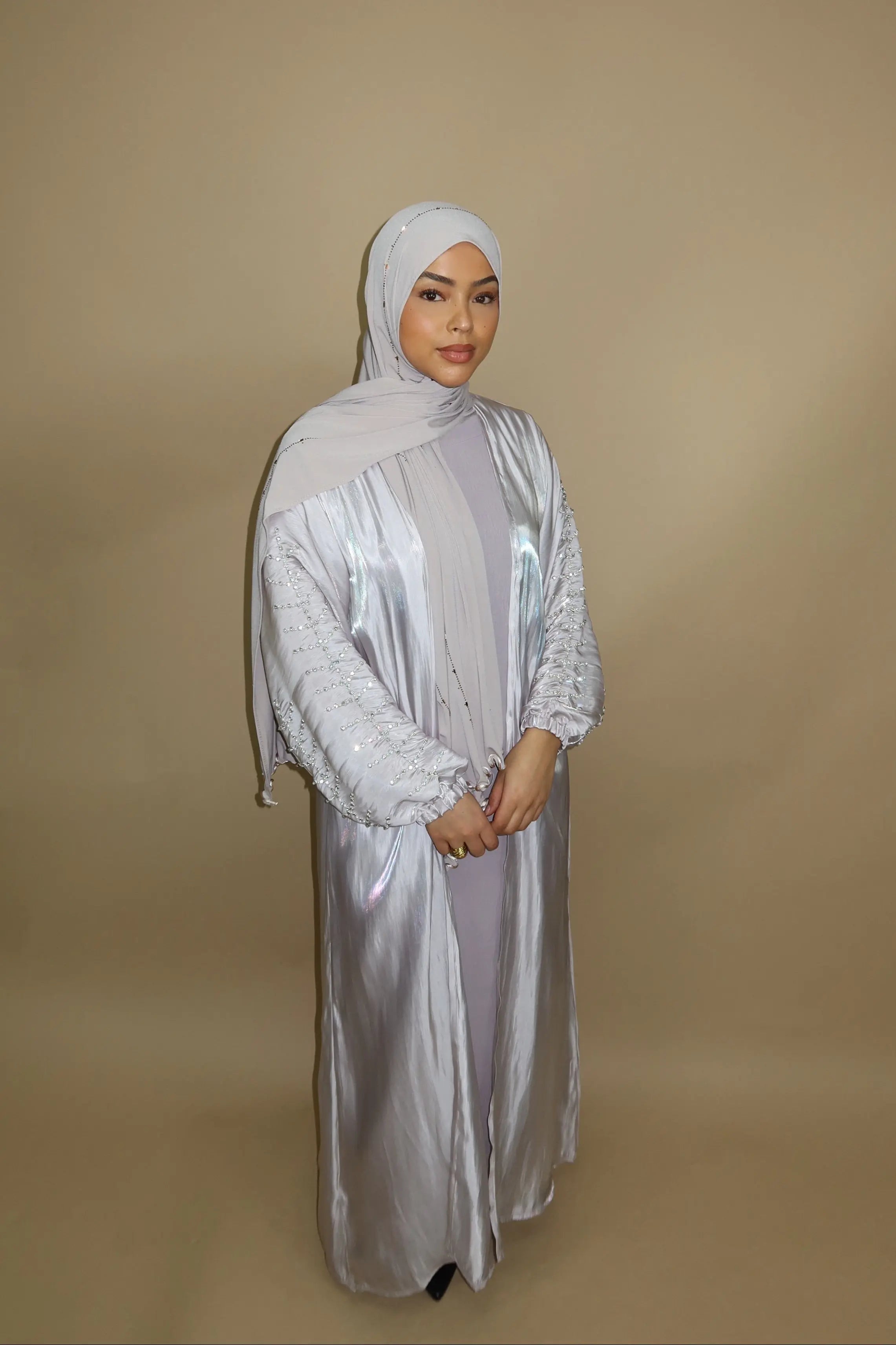 Flower Arm Abaya - Lavendel Losyana.Shop