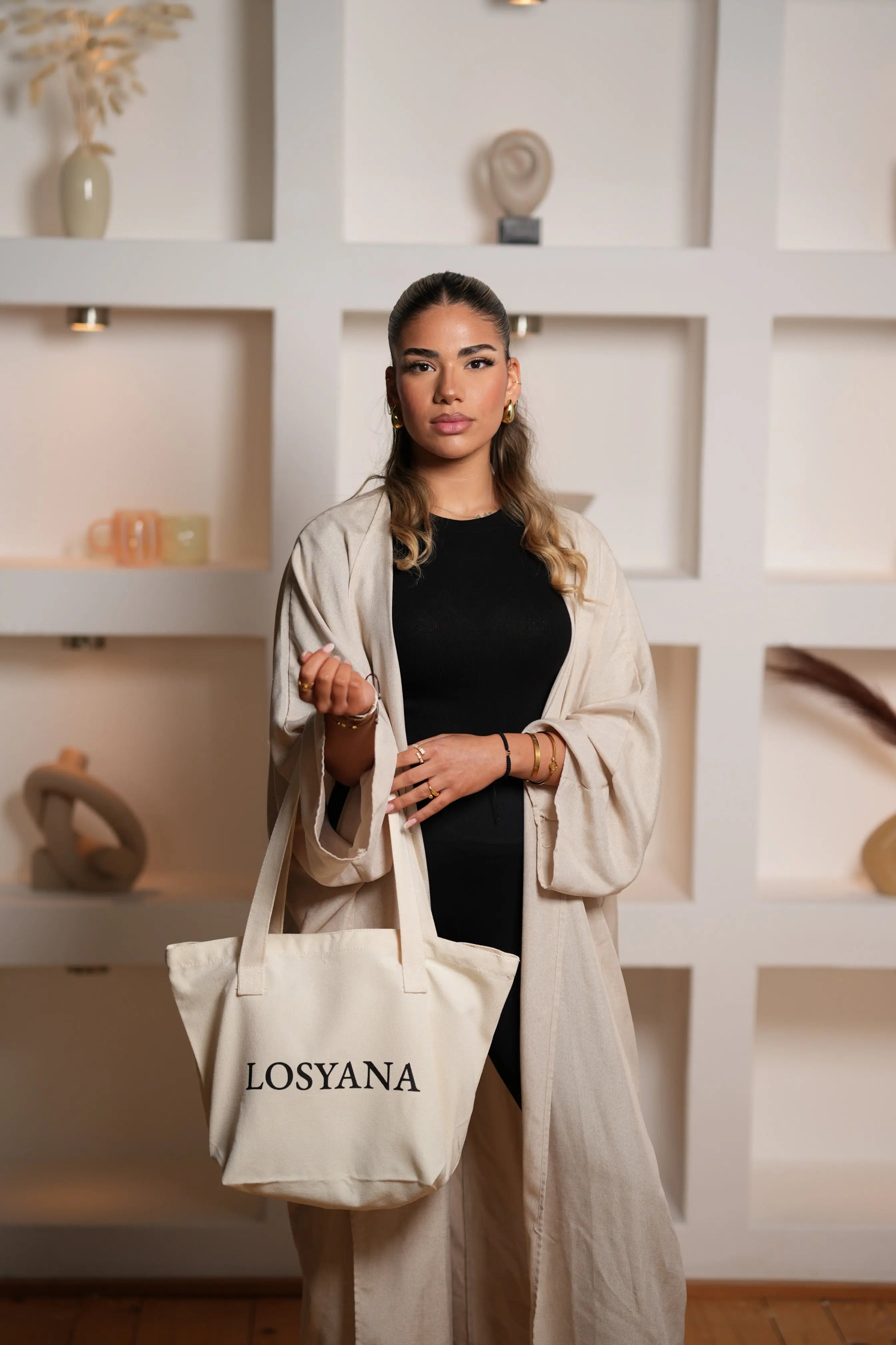 Tote Bag -  Beige Losyana