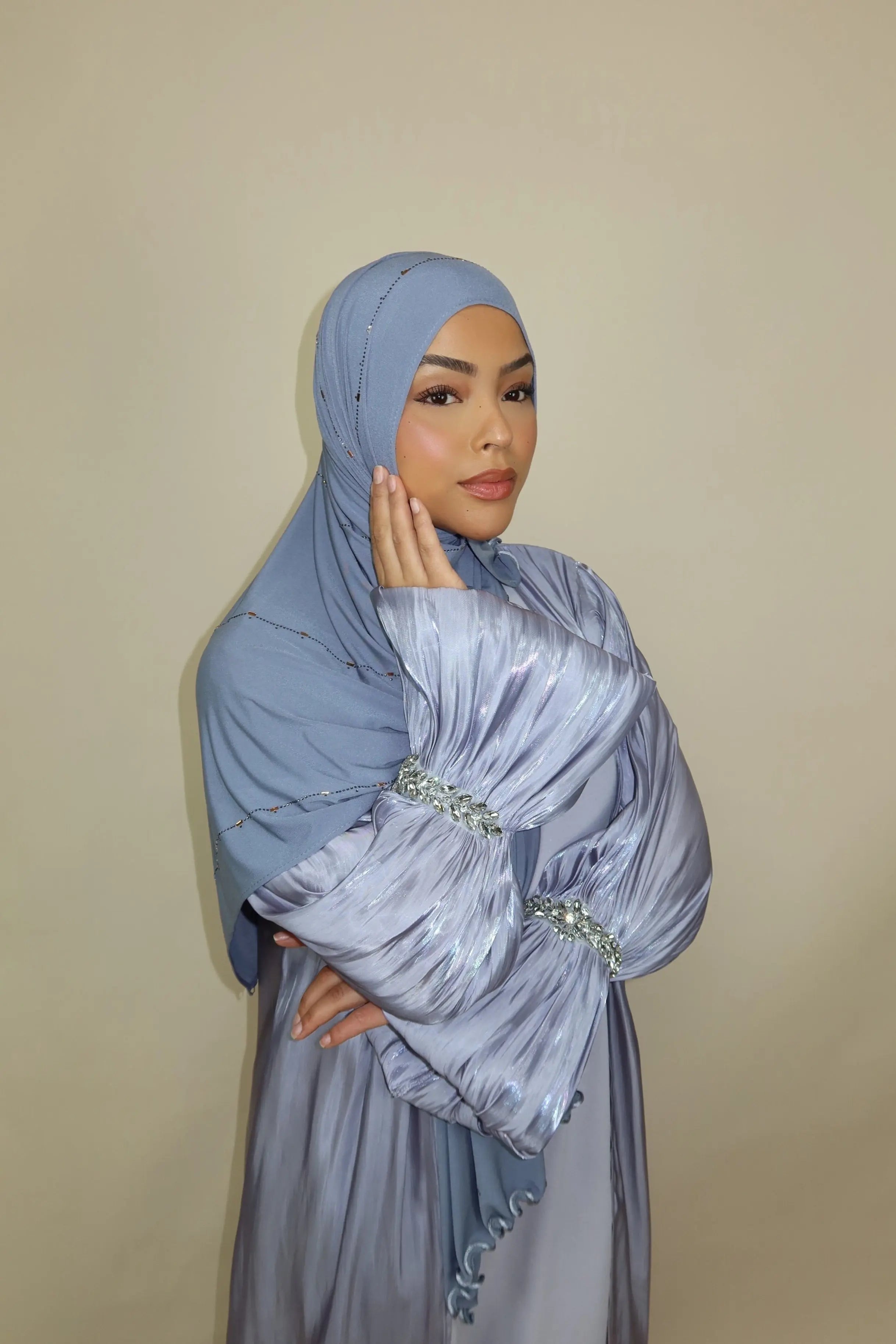 Emirate abaya - Grey Losyana.Shop