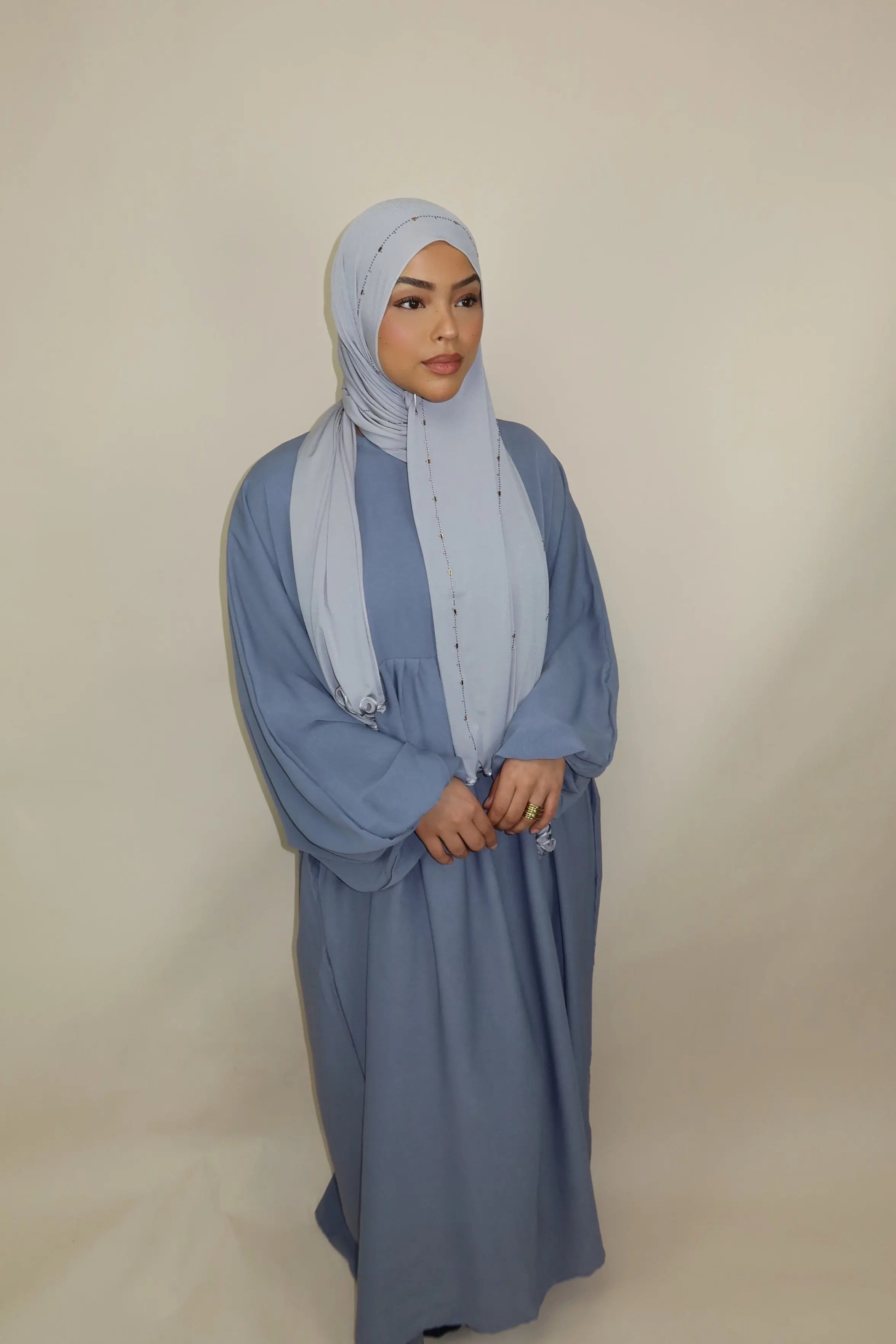 Balloon Abaya - Grey Losyana.Shop
