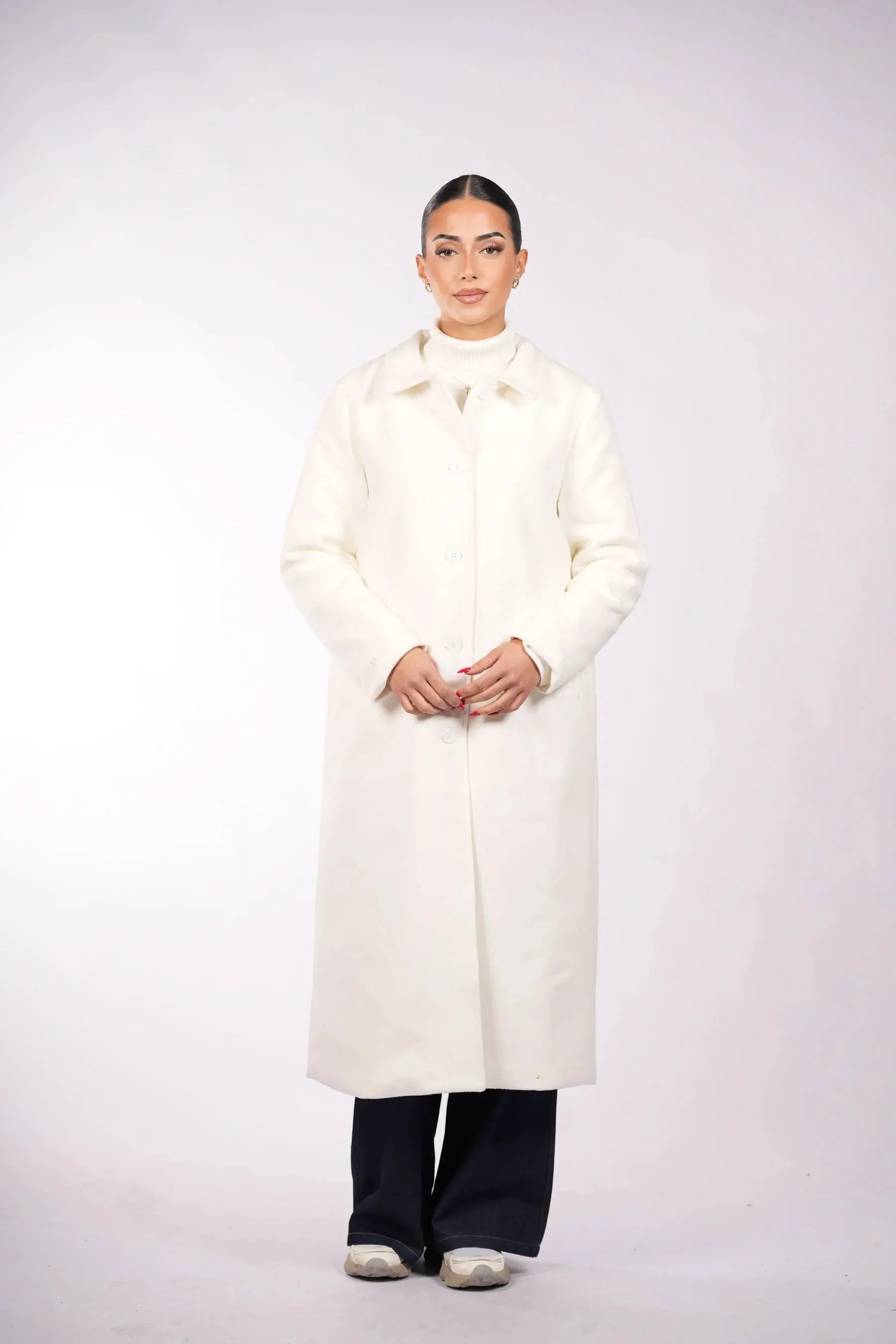 the vienna coat - white Losyana.Shop