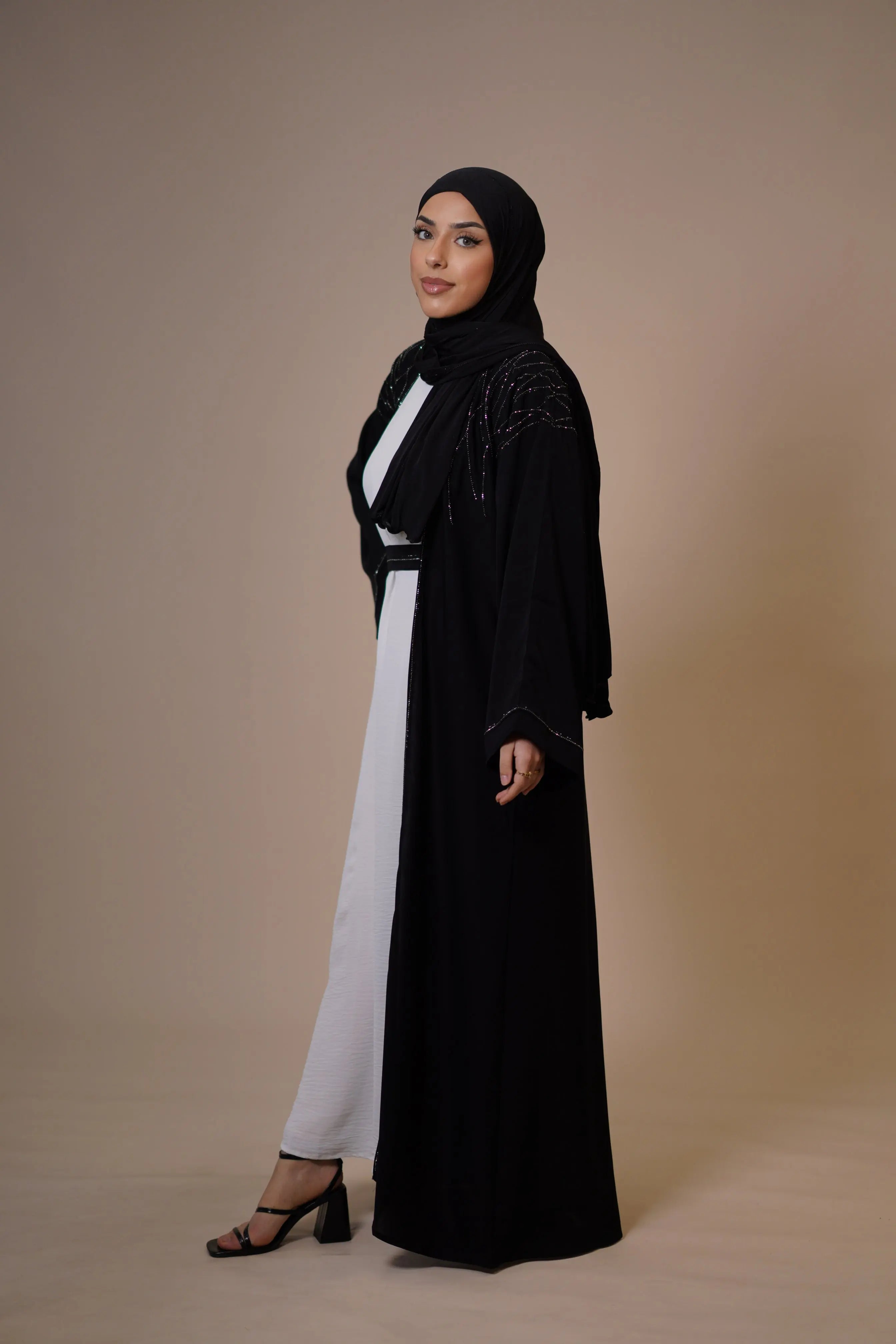 Emirate abaya- black Losyana.Shop