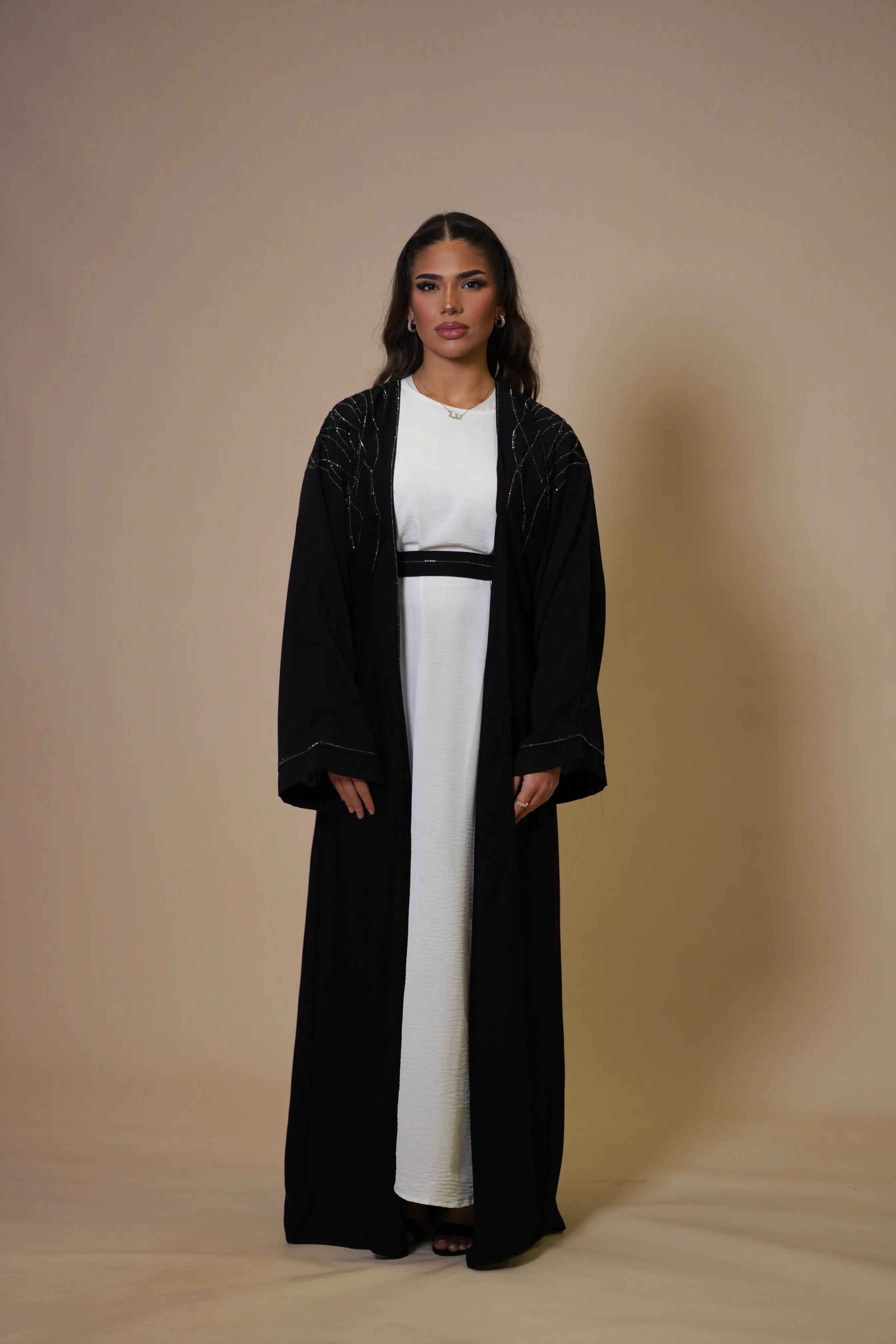 Emirate abaya- black Losyana.Shop
