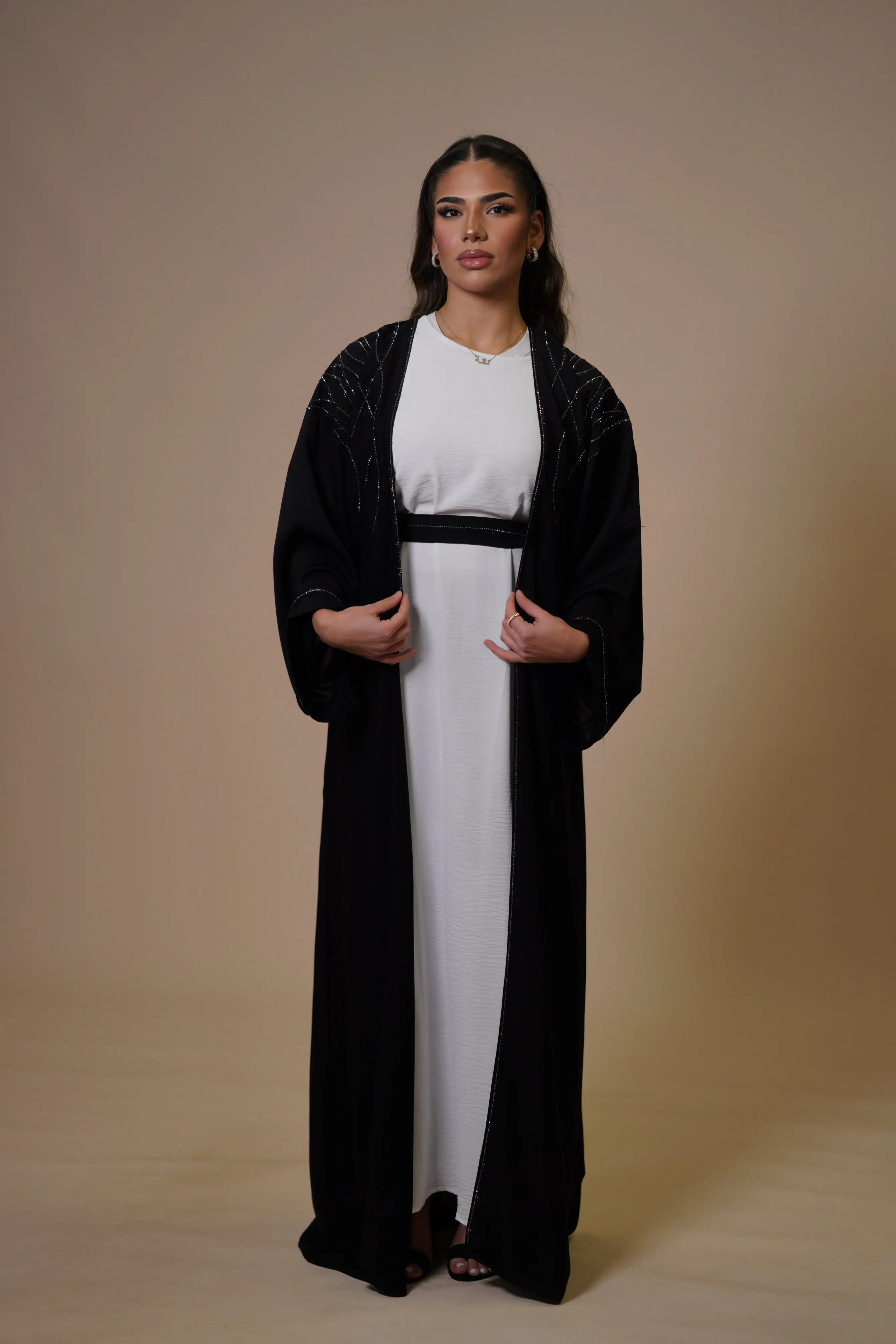 Emirate abaya- black Losyana.Shop
