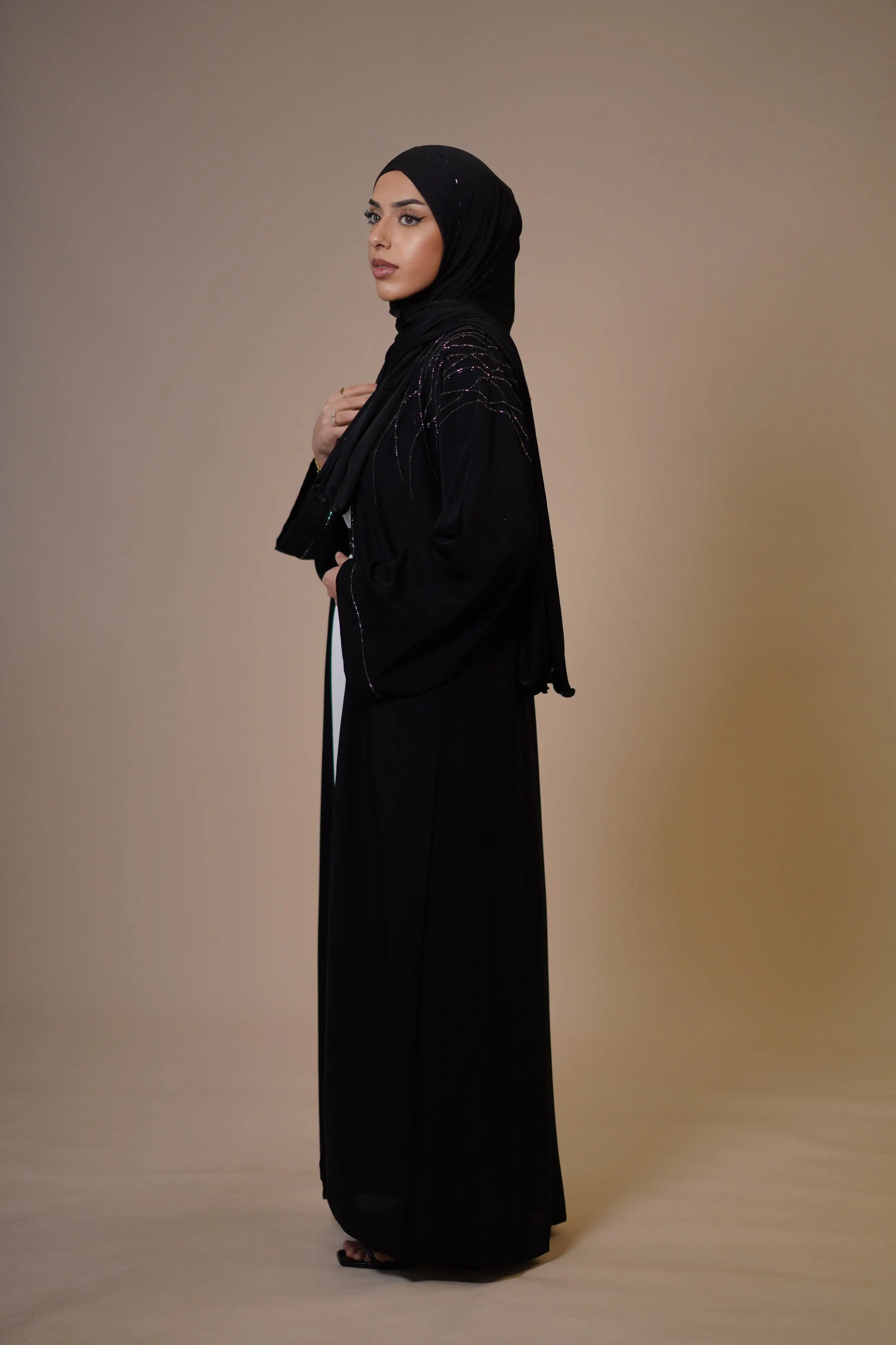 Emirate abaya- black Losyana.Shop