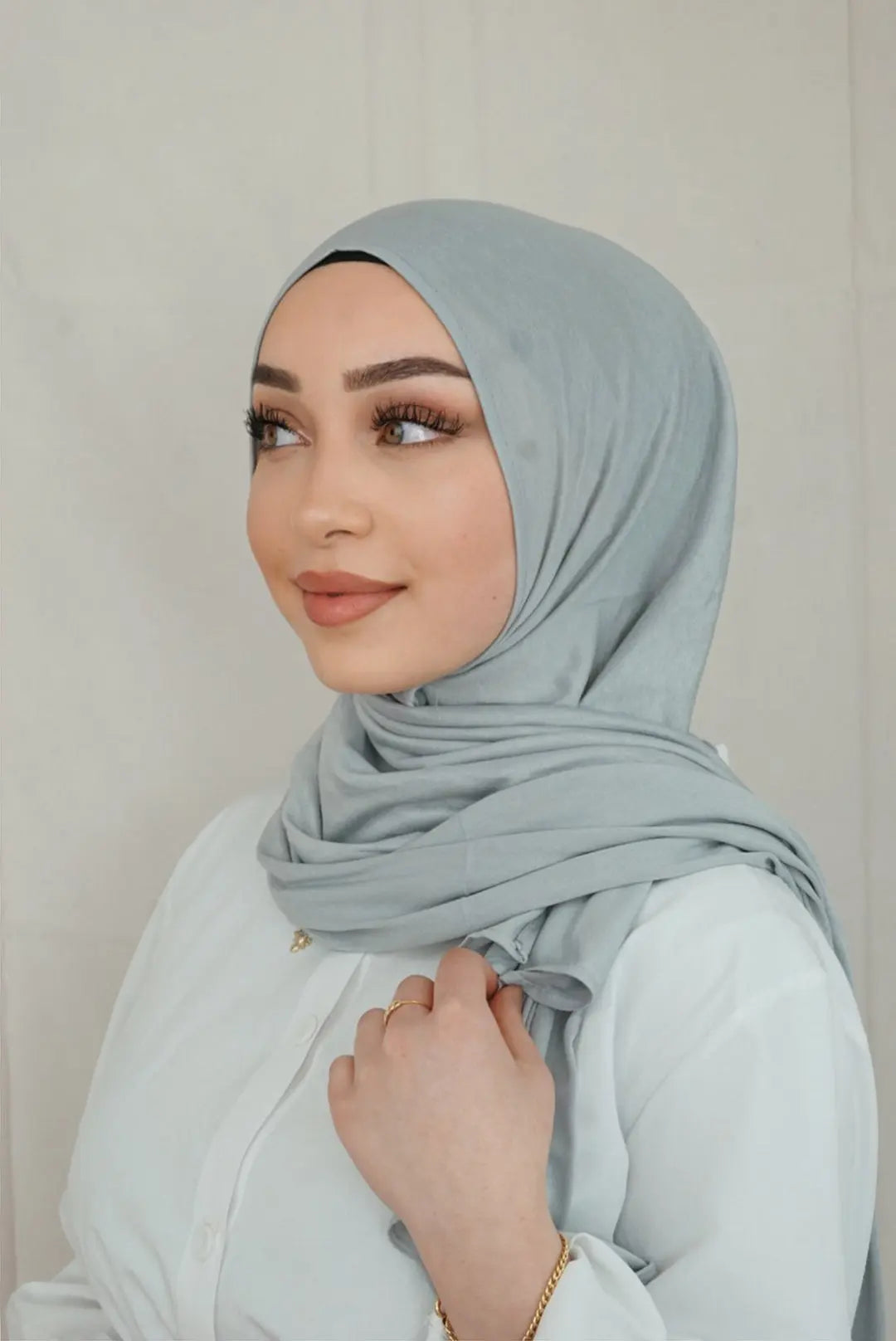 Jersey Hijab to go - silver Losyana.Shop